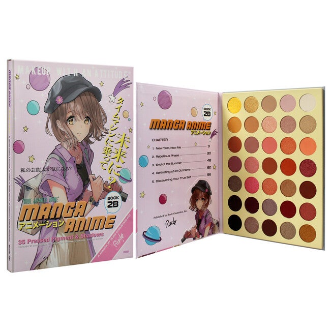 Manga Anime 35 Pressed Pigment and Shadow Book 2B by Rude Cosmetics for Women - 1.34 oz Eye Shadow, See Description, alternate image number 2