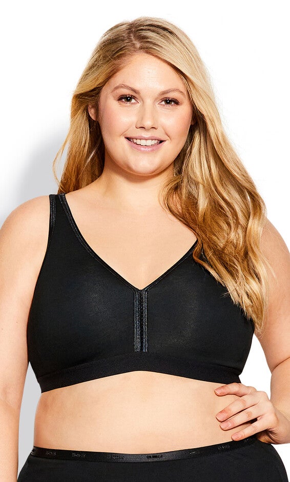 Basic Cotton Bra - black, Black, hi-res image number null