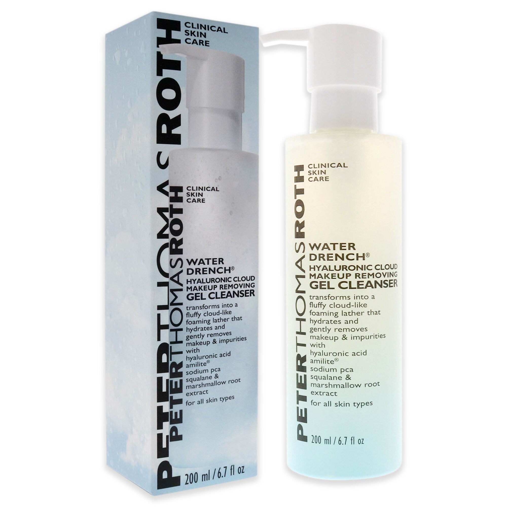 Water Drench Hyaluronic Cloud Makeup Removing Gel Cleanser by Peter Thomas Roth for Unisex - 6.7 oz Cleanser, , alternate image number 6