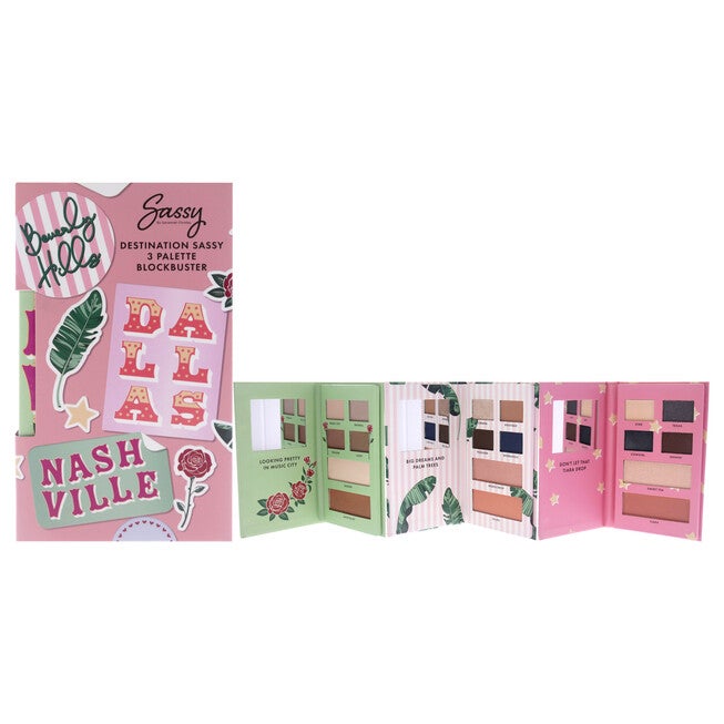 Destination Sassy 3 Palette Blockbuster Kit by Savannah Chrisley for Women - 3 Pc Palette - Nashville, Palette - Beverly Hills, Palette - Dallas, NA, hi-res image number null