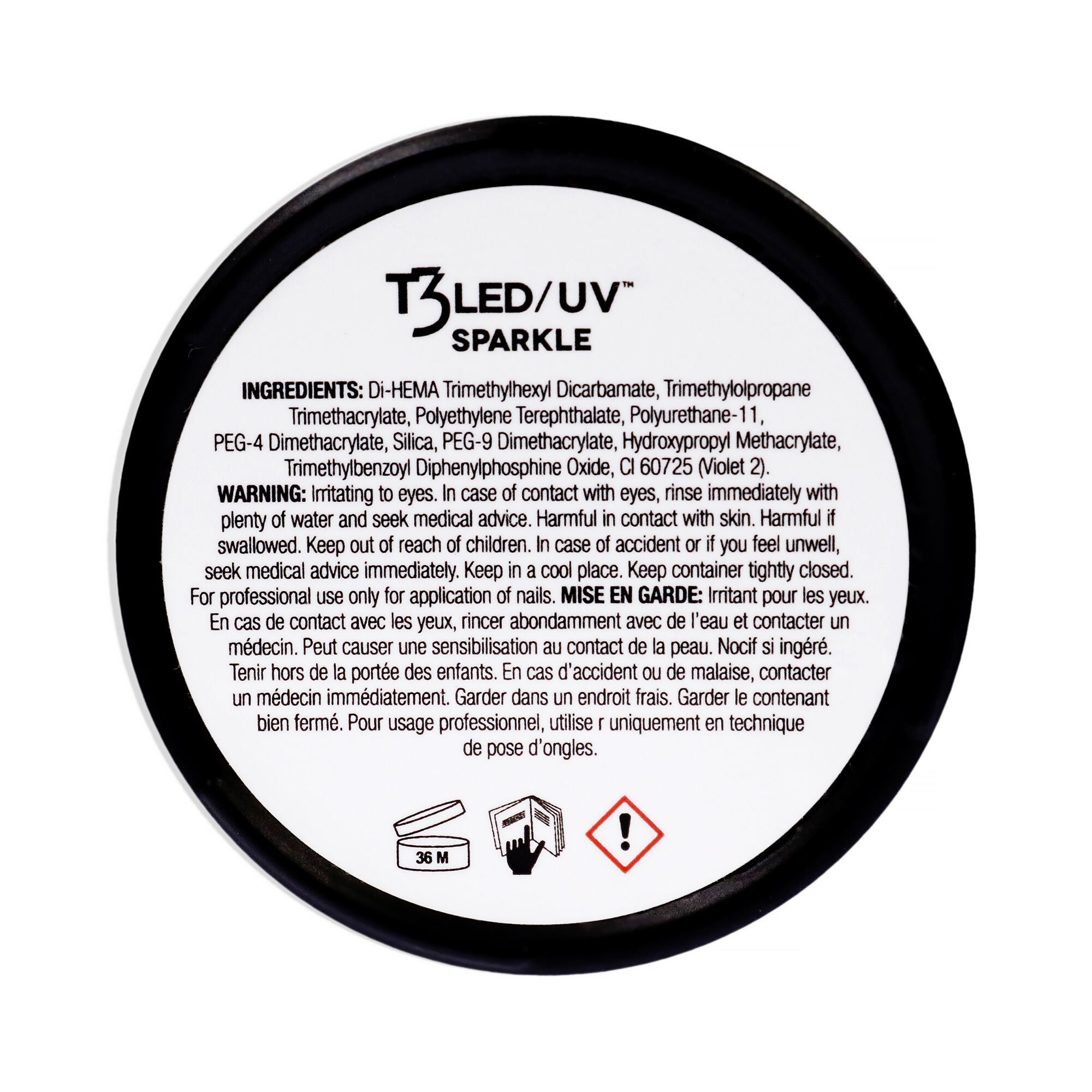 T3 Cool Cure Versatility Gel - Rainbow Bling by Cuccio Pro for Women - 1 oz Nail Gel, See Description, alternate image number 2