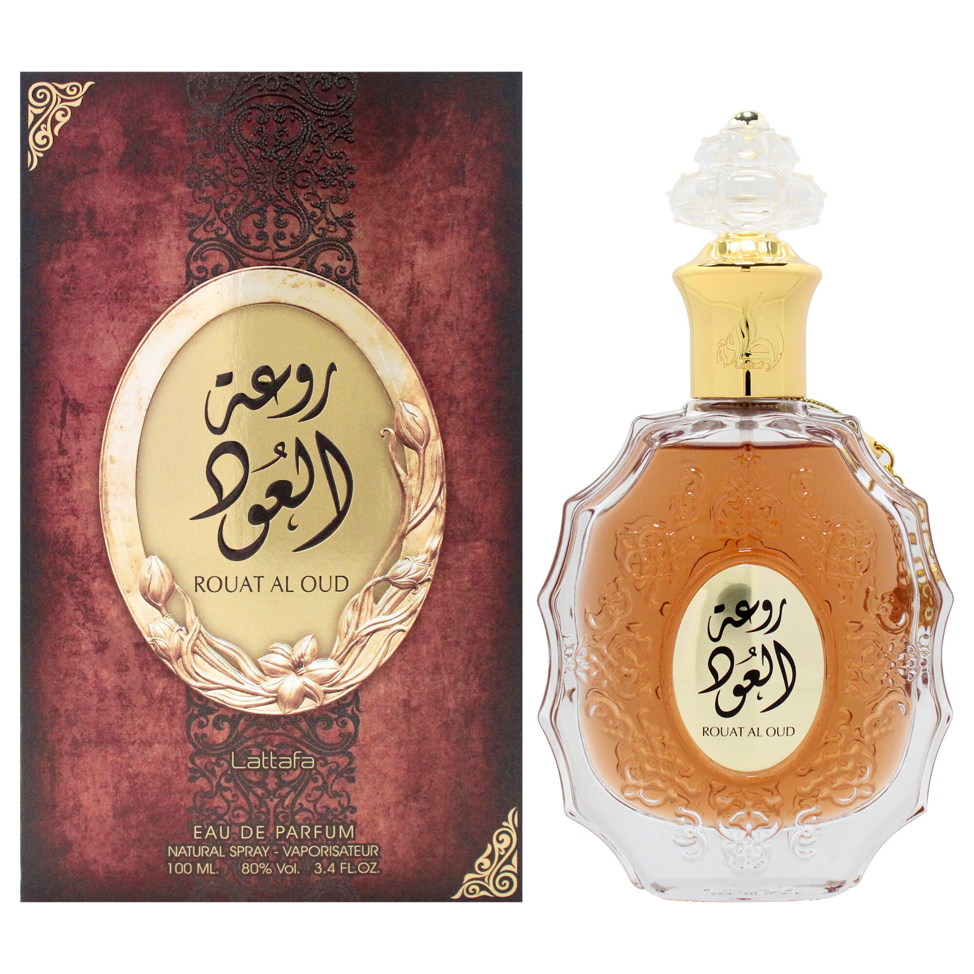 Rouat Al Oud by Lattafa for Unisex - 3.4 oz EDP Spray, Clear, hi-res image number 0