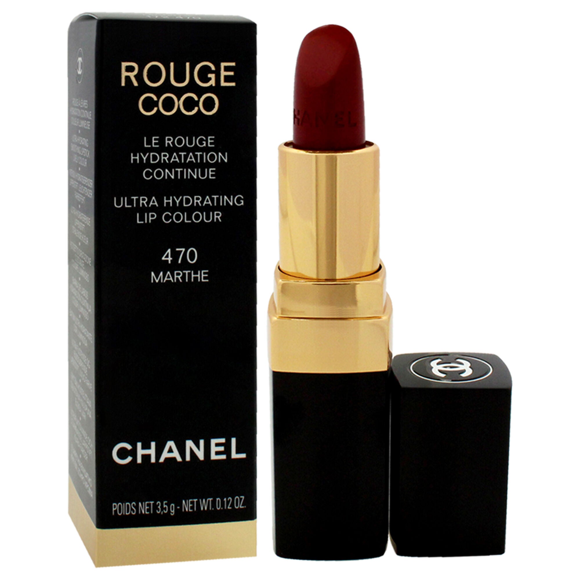 Rouge Coco Ultra Hydrating Lip Colour - 470 Marthe by Chanel for Women - 0.12 oz Lipstick, See Description, alternate image number 2