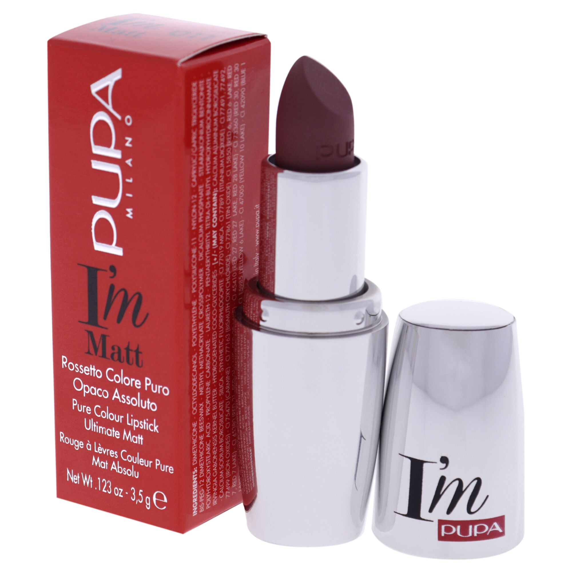 I Am Matte Pure Colour Lipstick - 011 Intense Nude by Pupa Milano for Women - 0.123 oz Lipstick, See Description, alternate image number 2