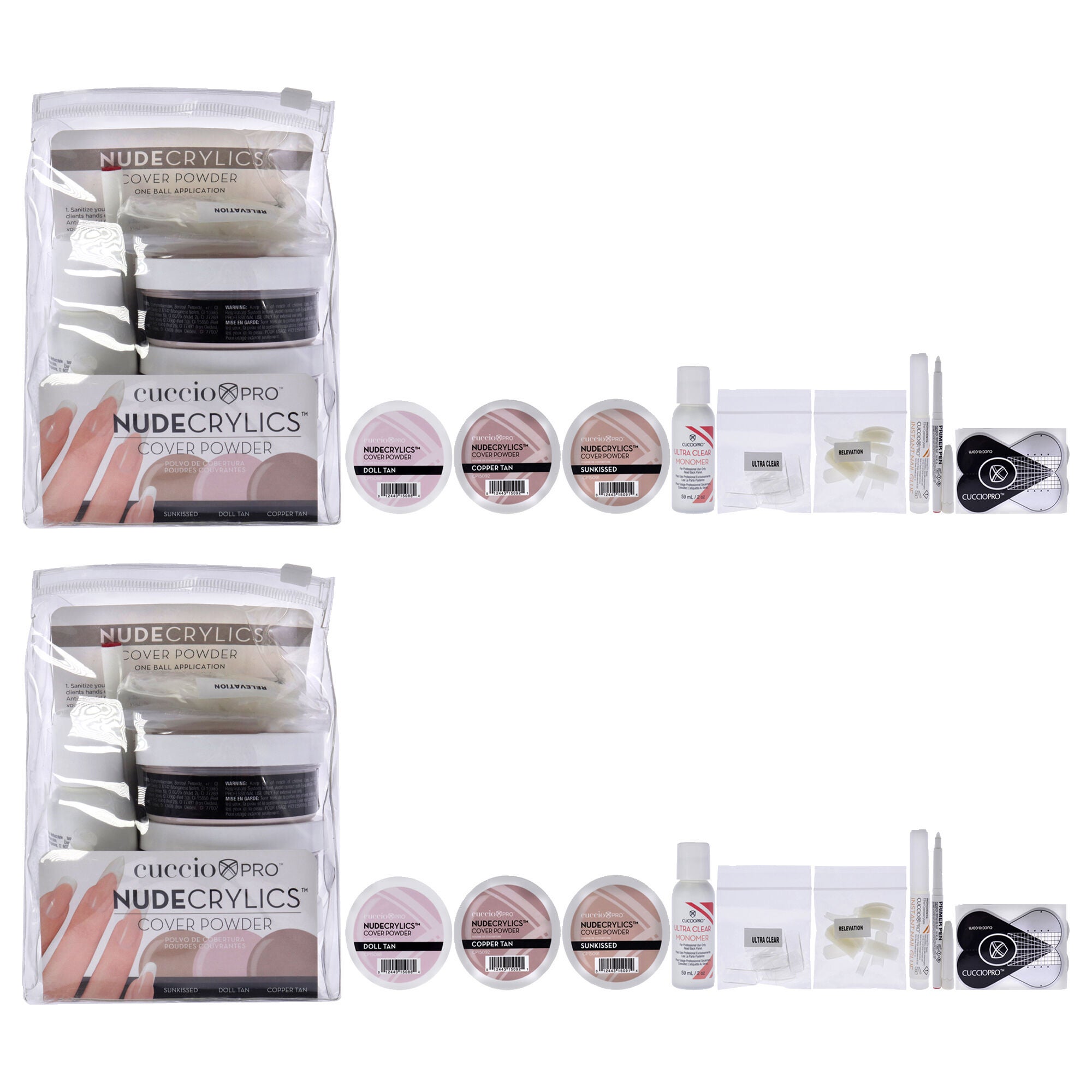 Nudecrylics Cover Powder Kit - Pack of 2 by Cuccio Pro for Women, See Description, hi-res image number 0