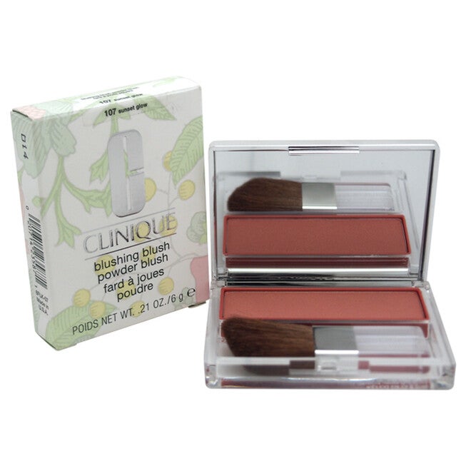 Blushing Blush Powder Blush - 107 Sunset Glow by Clinique for Women - 0.21 oz Blush, , alternate image number null