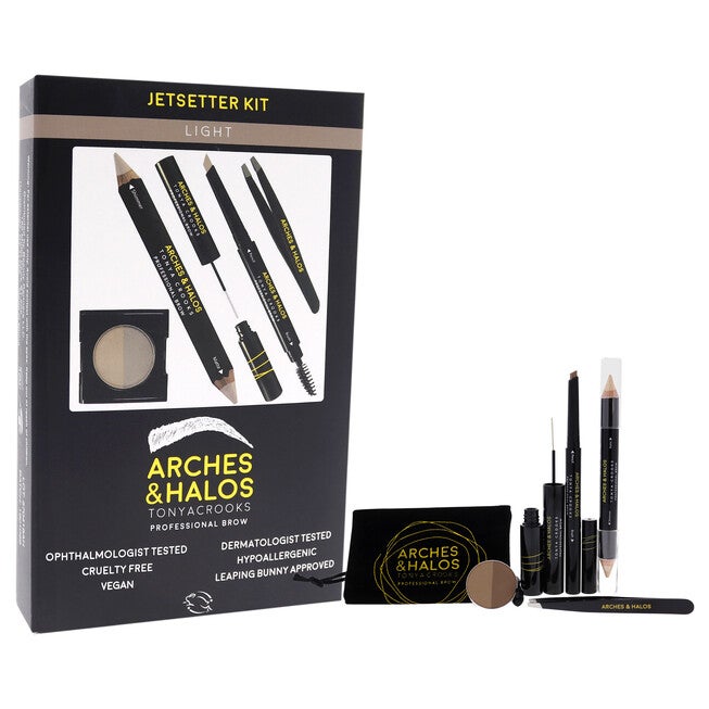 Jetsetter Brow Kit - Light by Arches and Halos for Women - 6 Pc Set, NA, alternate image number null