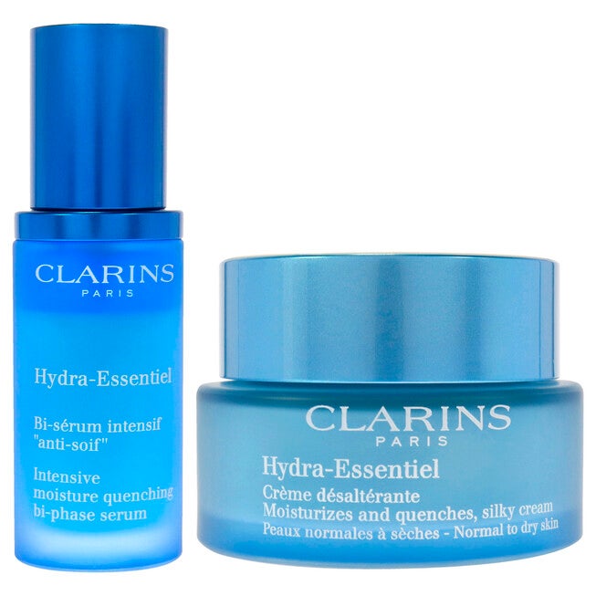 Hydra-Essentiel Experts Set by Clarins for Women - 2 Pc Set 1.7oz Moisturizing and Quench Light Cream, 1oz HydraQuench Intensive Serum, , alternate image number null