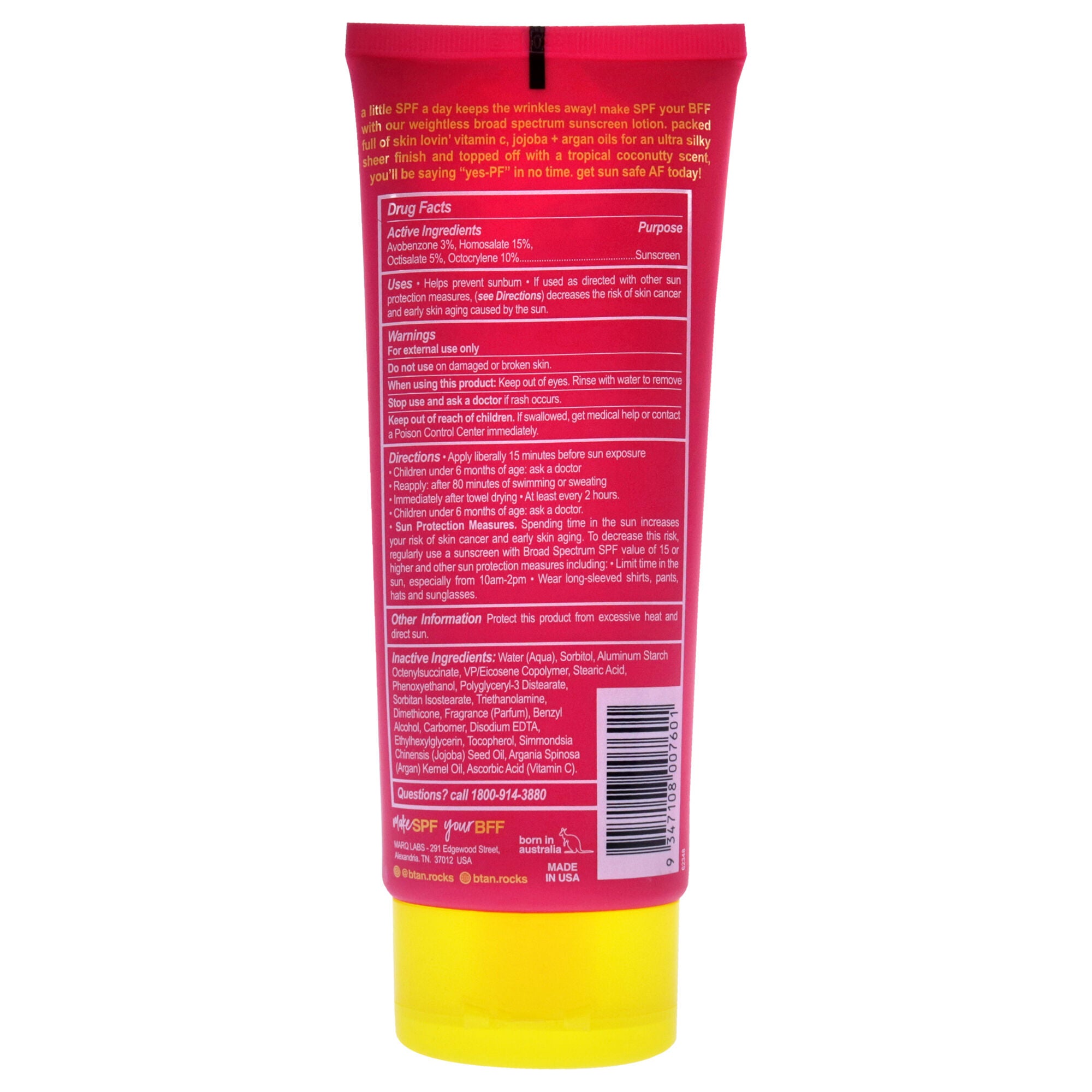 Sun Safe AF Sunscreen Lotion SPF 50 by B.Tan for Unisex - 7 oz Sunscreen, See Description, alternate image number 1