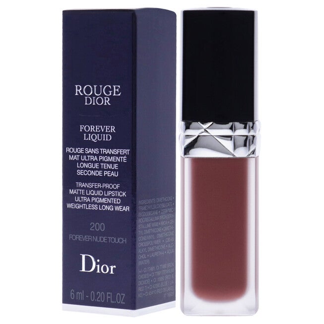 Rouge Dior Forever Liquid Matte - 200 Forever Nude Touch by Christian Dior for Women - 0.2 oz Lipstick, NA, alternate image number null