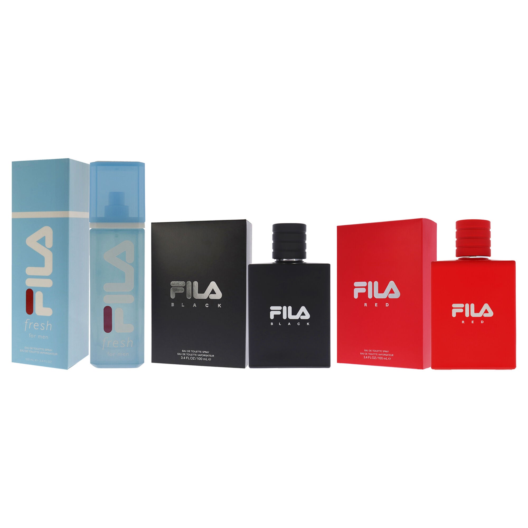Fila Kit by Fila for Men - 3 Pc Kit 3.4oz Fila Black EDT Spray, 3.4oz Fila Fresh EDT Spray, 3.4oz Fila Red EDT Spray, See Description, alternate image number 3