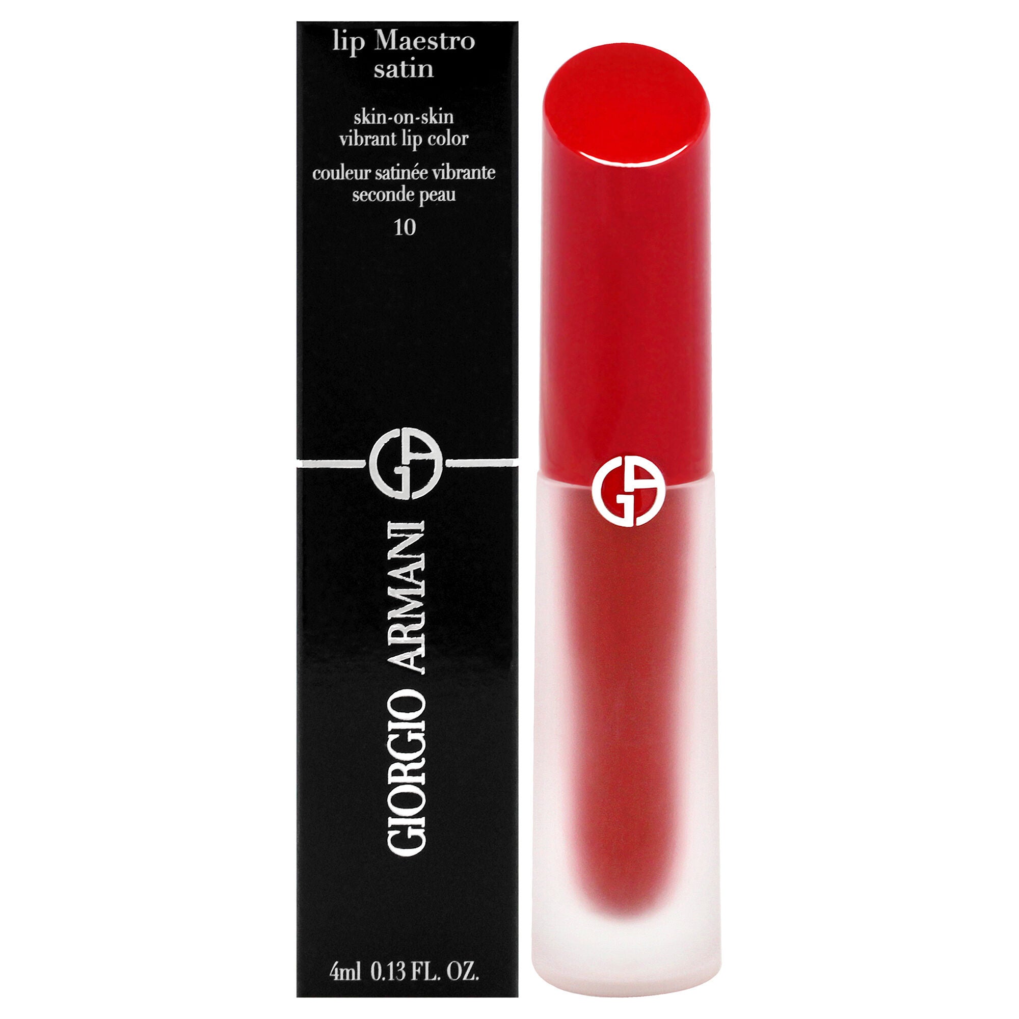 Lip Maestro Satin Long-Lasting Lipstick - 10 In Love by Giorgio Armani for Women - 0.13 oz Lipstick, See Description, hi-res image number 0