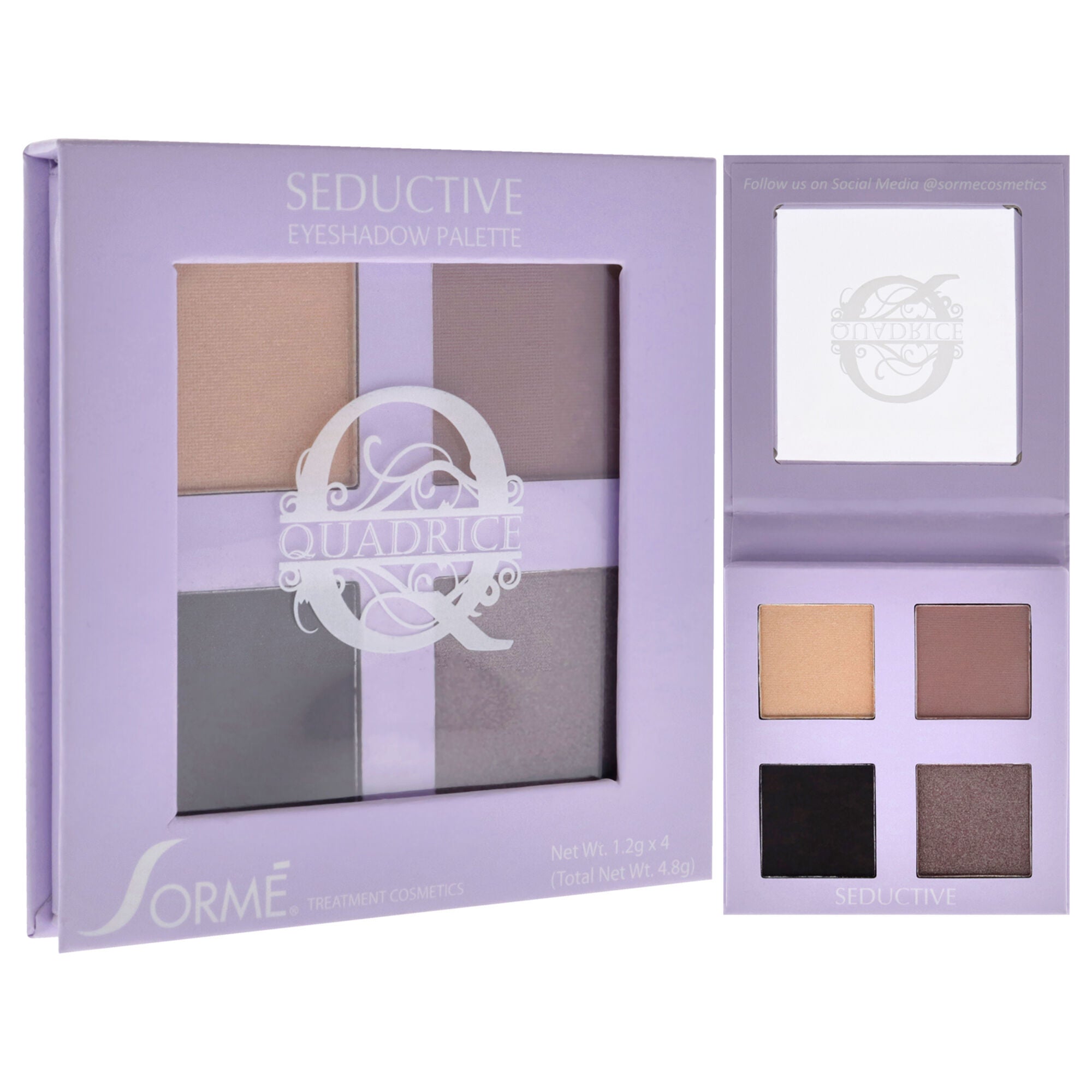 Quadrice Eyeshadow Palette - Seductive by Sorme Cosmetics for Women - 0.16 oz Eye Shadow, See Description, alternate image number 1