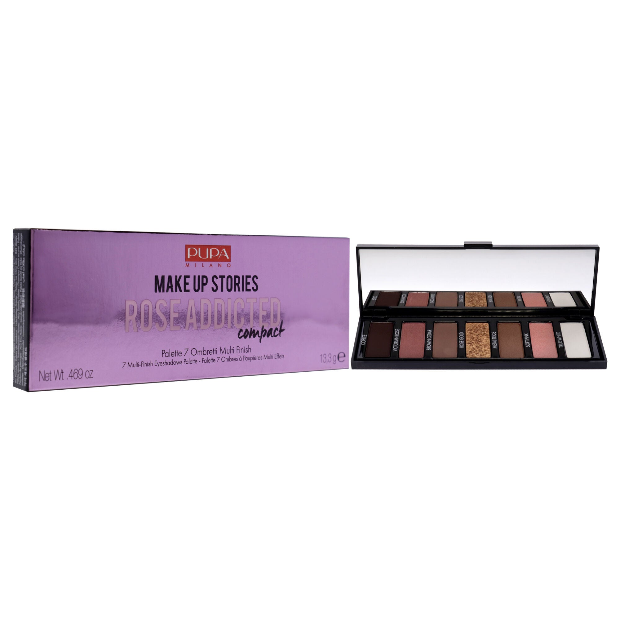 Make Up Stories Compact Palette - 004 Rose Addicted by Pupa Milano for Women - 0.469 oz Eye Shadow, See Description, alternate image number 2
