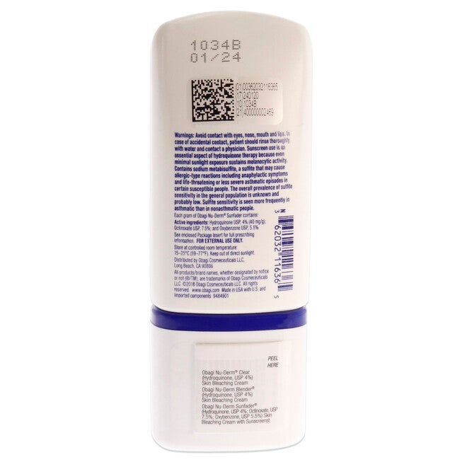 Obagi Nu-Derm 6 AM Sunfader Skin Lightener with Sunscreen SPF 15 by Obagi for Women - 2 oz Cream, NA, alternate image number null