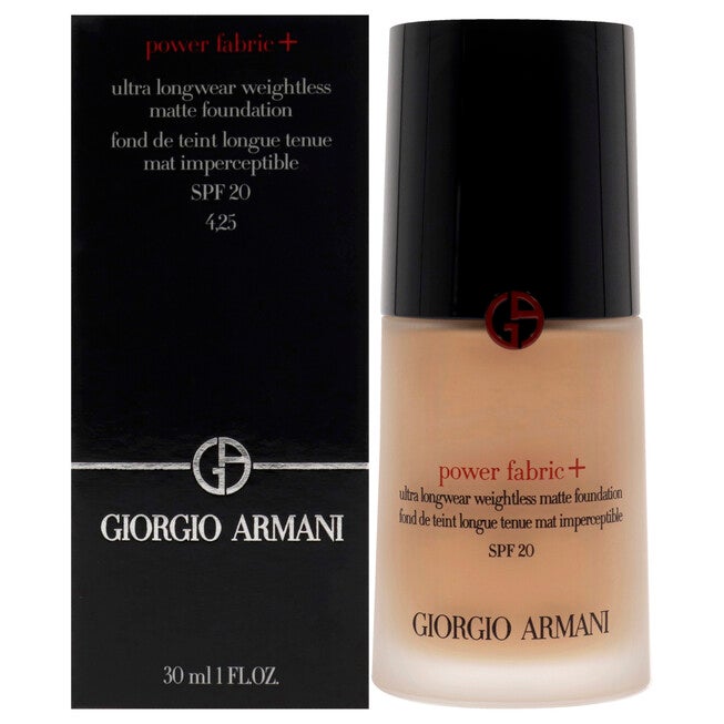 Power Fabric Plus Longwear Weightless Matte Foundation SPF 20 - 4.25 by Giorgio Armani for Women - 1 oz Foundation, NA, hi-res image number null