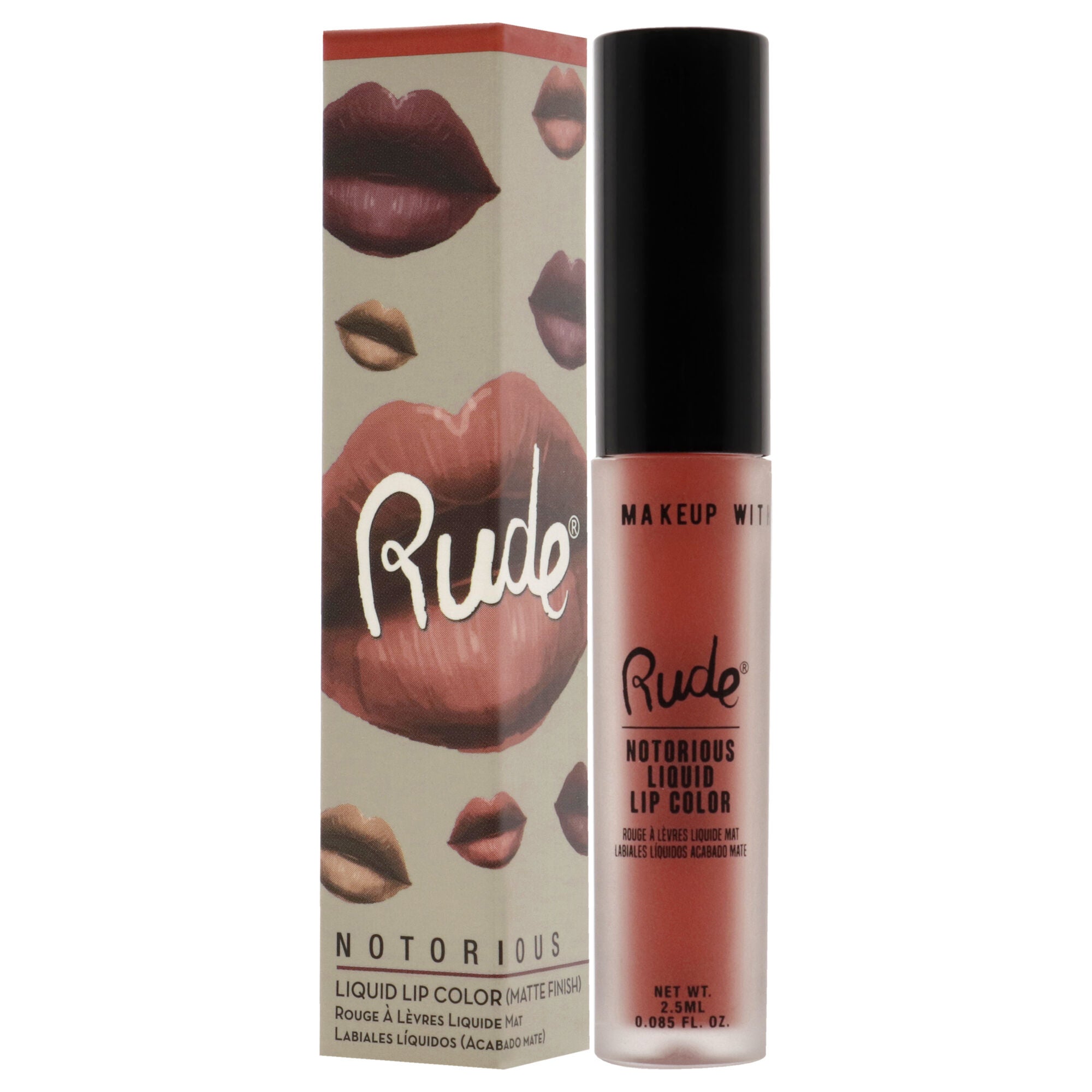 Notorious Rich Long Liquid Lip Color - Atomic Anger by Rude Cosmetics for Women - 0.1 oz Lip Color, , alternate image number 7