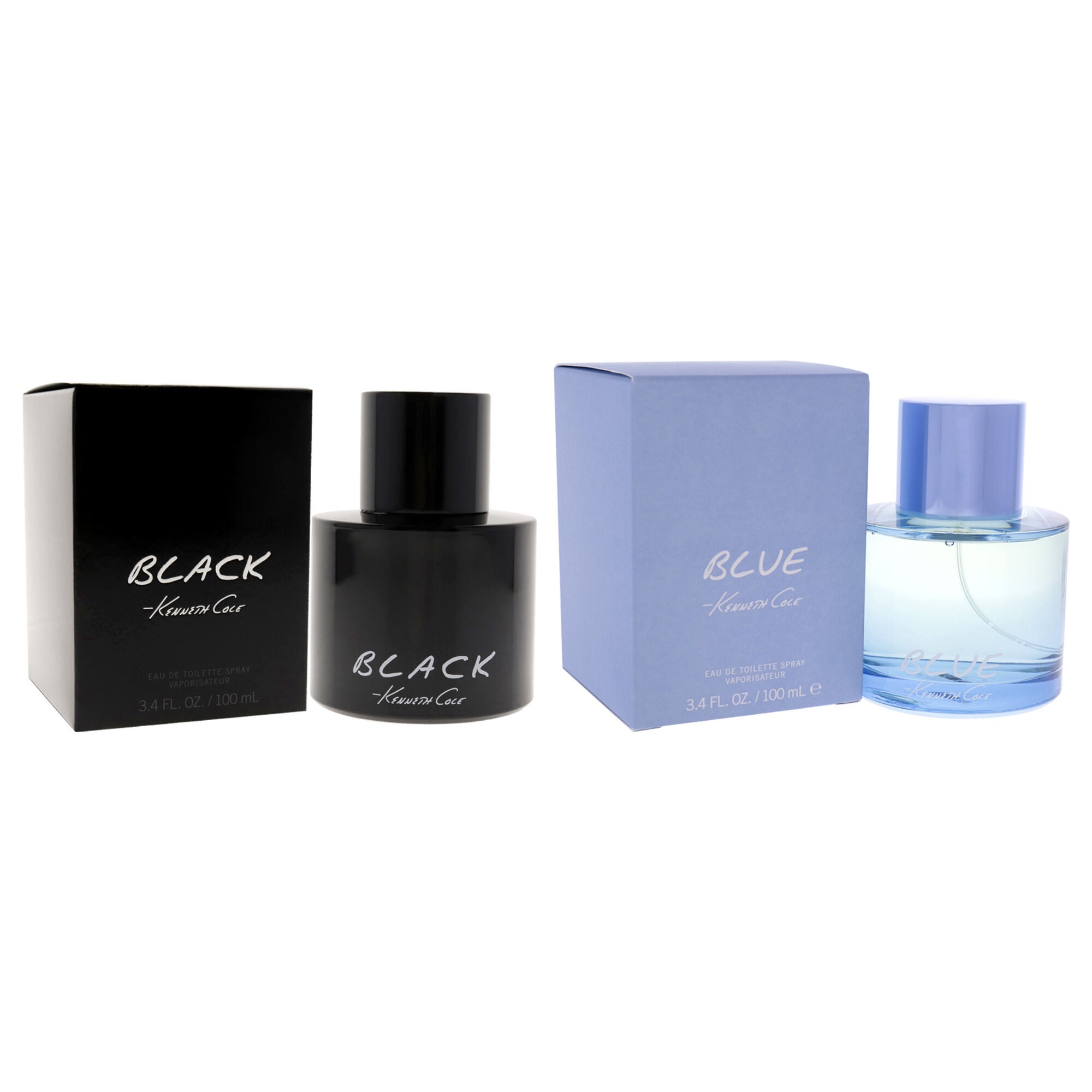 Kenneth Cole Kit by Kenneth Cole for Men - 2Pc Kit 3.4oz Kenneth Cole Black EDT Spray, 3.4oz Kenneth Cole Blue EDT Spray, Clear, alternate image number 2