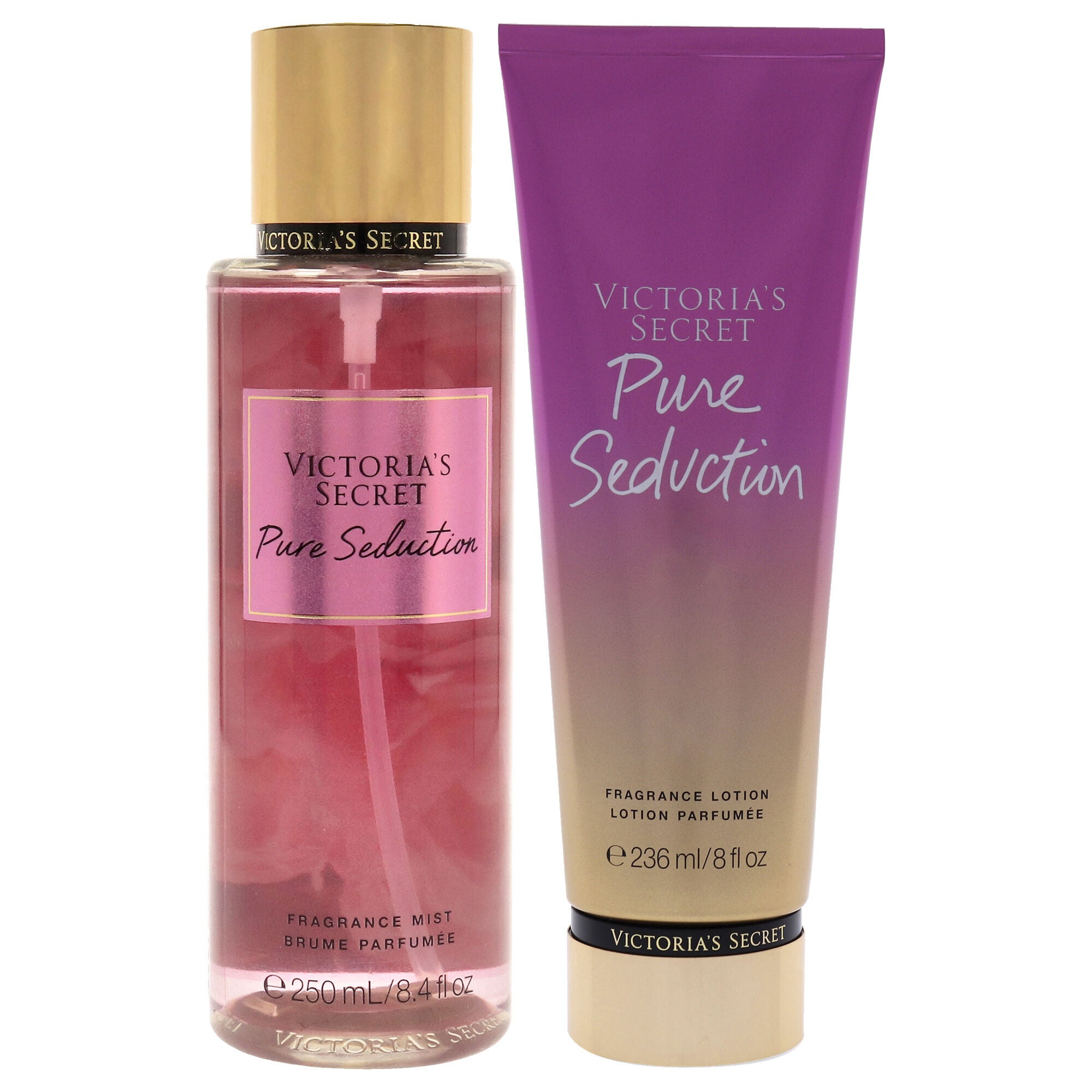 Pure Seduction by Victorias Secret for Women - 2 Pc Kit 8.4 oz Fragrance Mist, 8 oz Body Lotion, Clear, hi-res image number 0