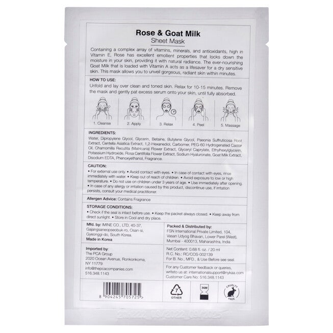 Skin Secrets Sheet Mask - Rose and Goat Milk by Nykaa Naturals for Women - 1 Pc Mask, , alternate image number null