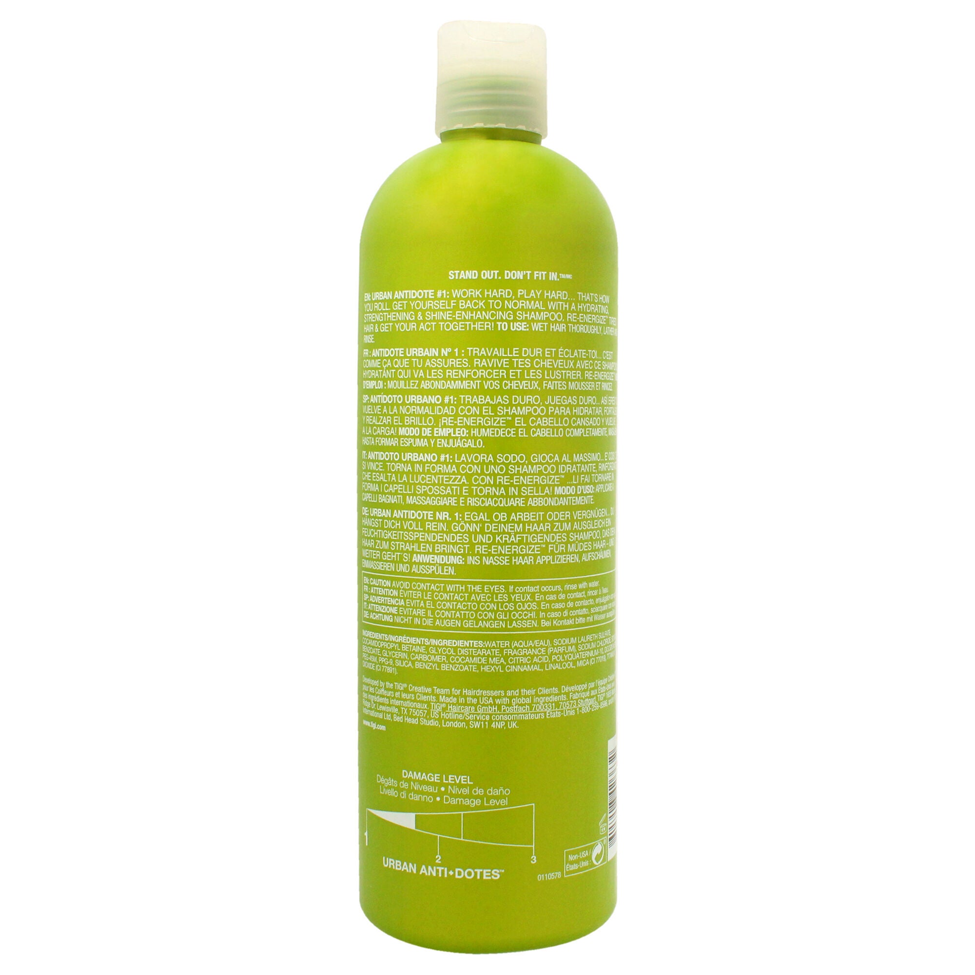 Bed Head Urban Antidotes Re-energize Shampoo by TIGI for Unisex - 25.36 oz Shampoo, See Description, alternate image number 1