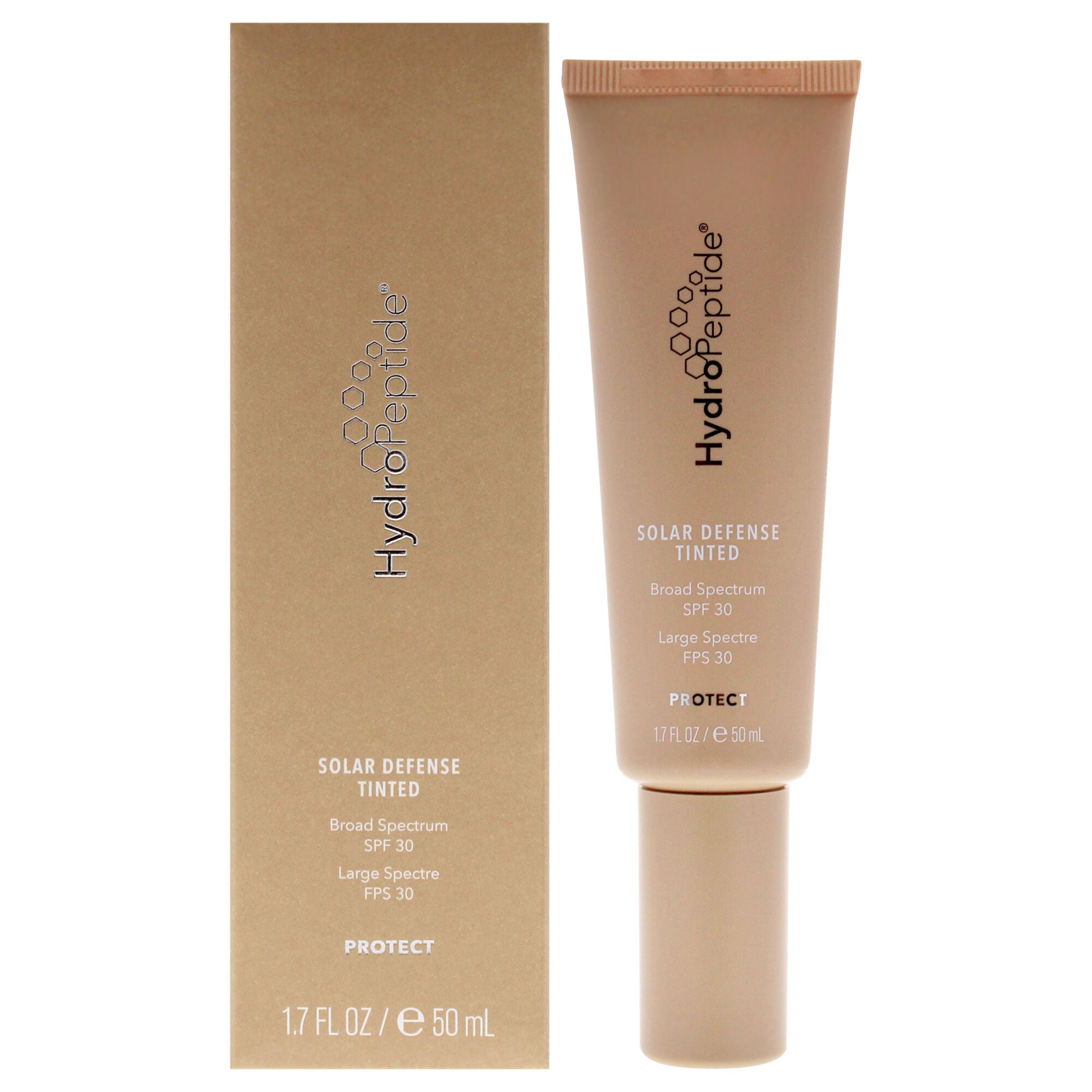Solar Defense Tinted SPF 30 by Hydropeptide for Unisex - 1.7 oz Sunscreen, See Description, hi-res image number 0