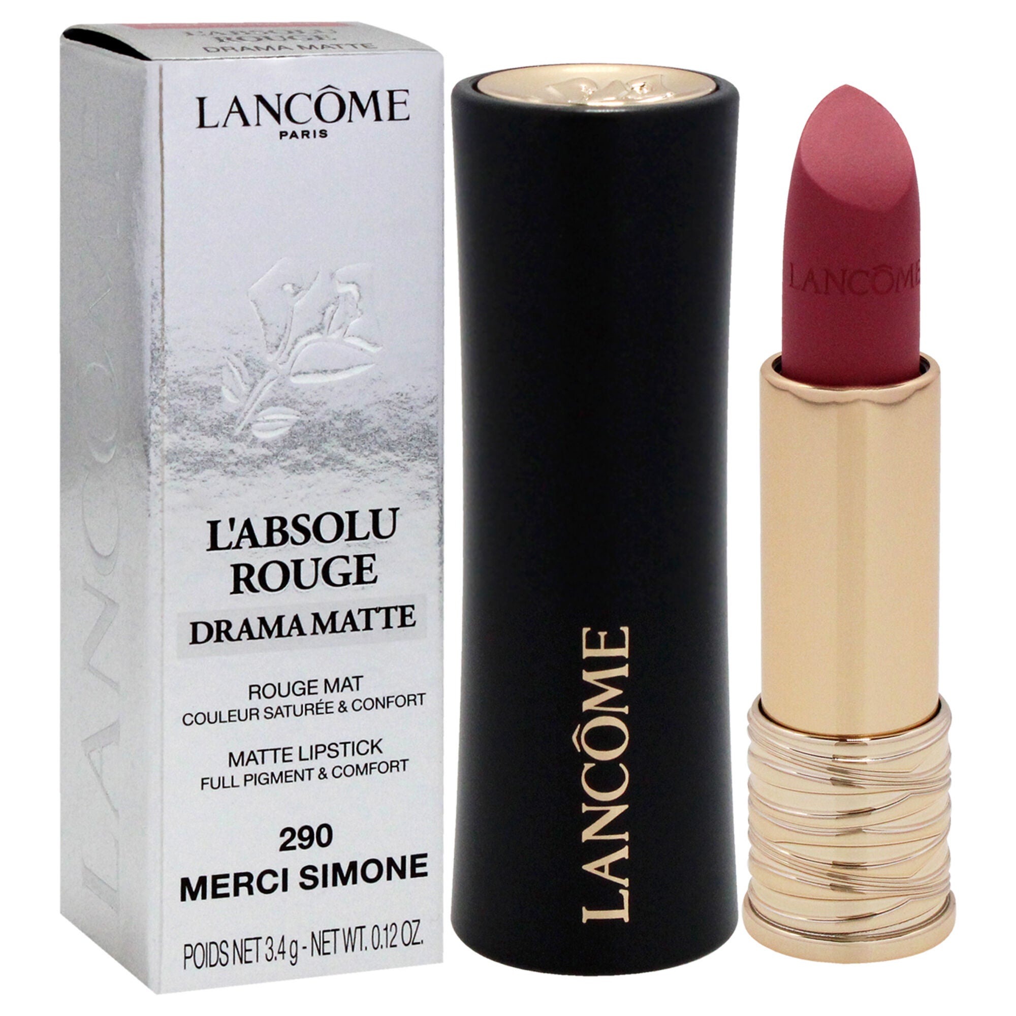 LAbsolu Rouge Drama Matte Lipstick - 290 Merci Simone by Lancome for Women - 0.12 oz Lipstick, See Description, alternate image number 1