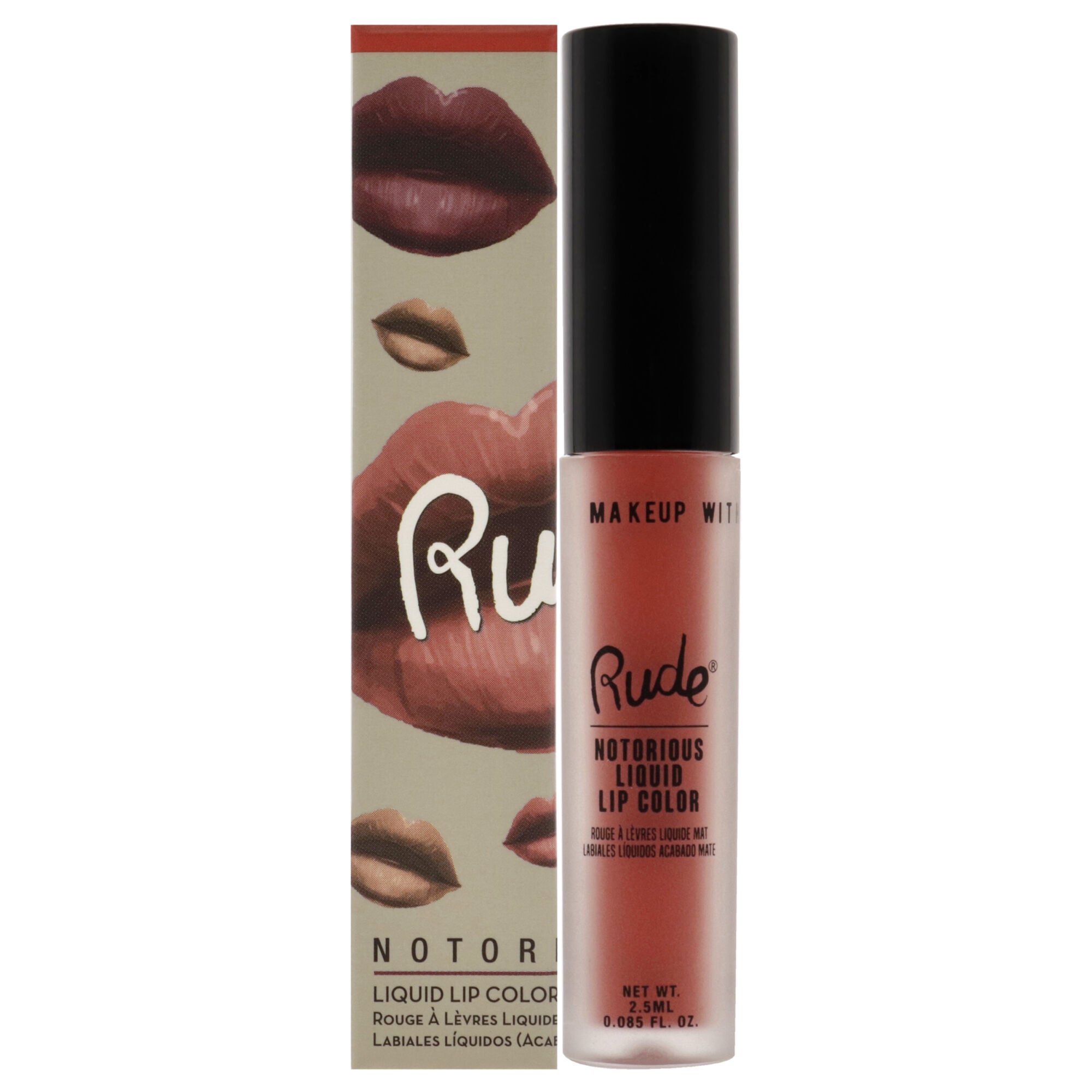 Notorious Rich Long Liquid Lip Color - Atomic Anger by Rude Cosmetics for Women - 0.1 oz Lip Color, See Description, hi-res image number 0