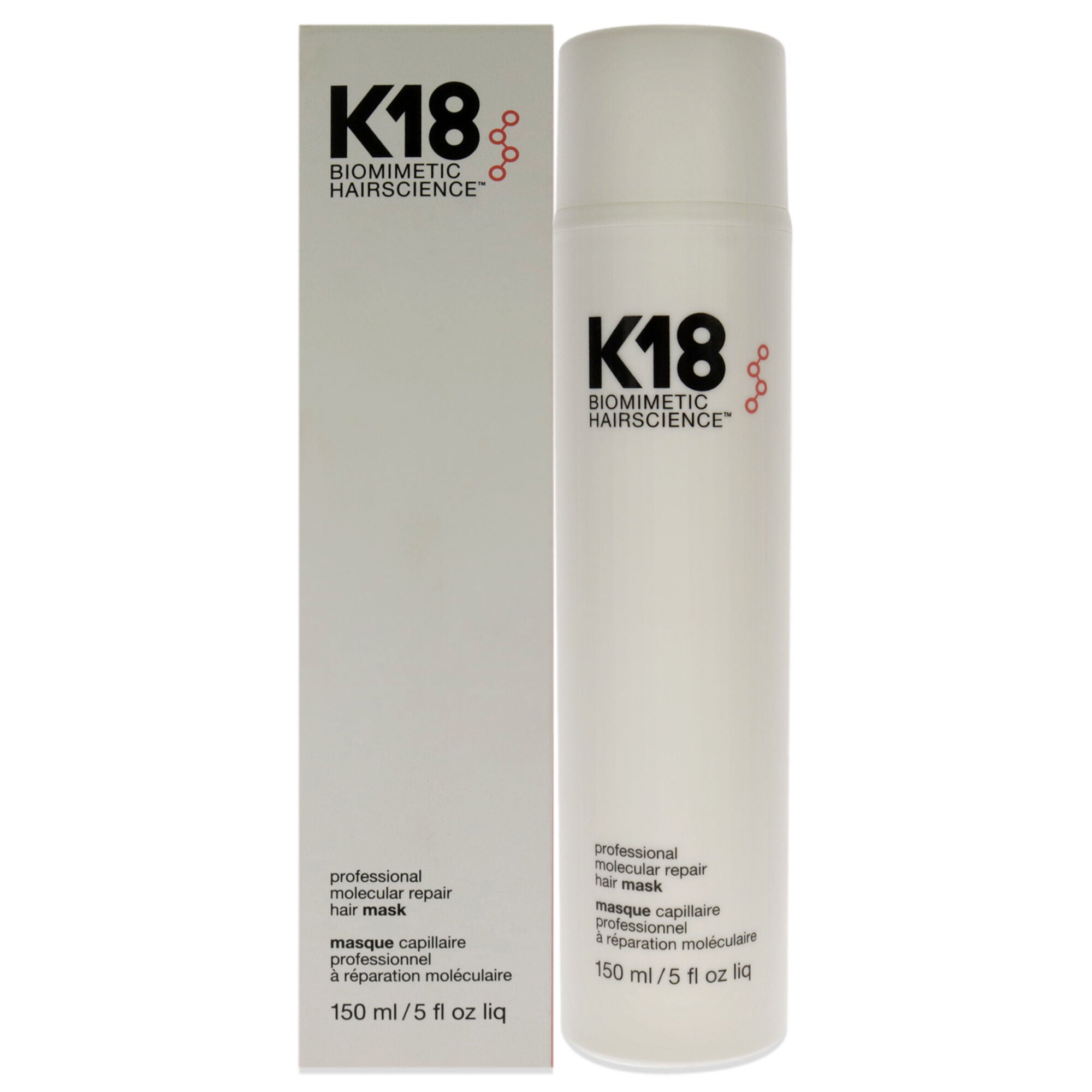 Professional Molecular Repair Hair Mask by K18 Hair for Unisex - 5 oz Masque, See Description, hi-res image number 0