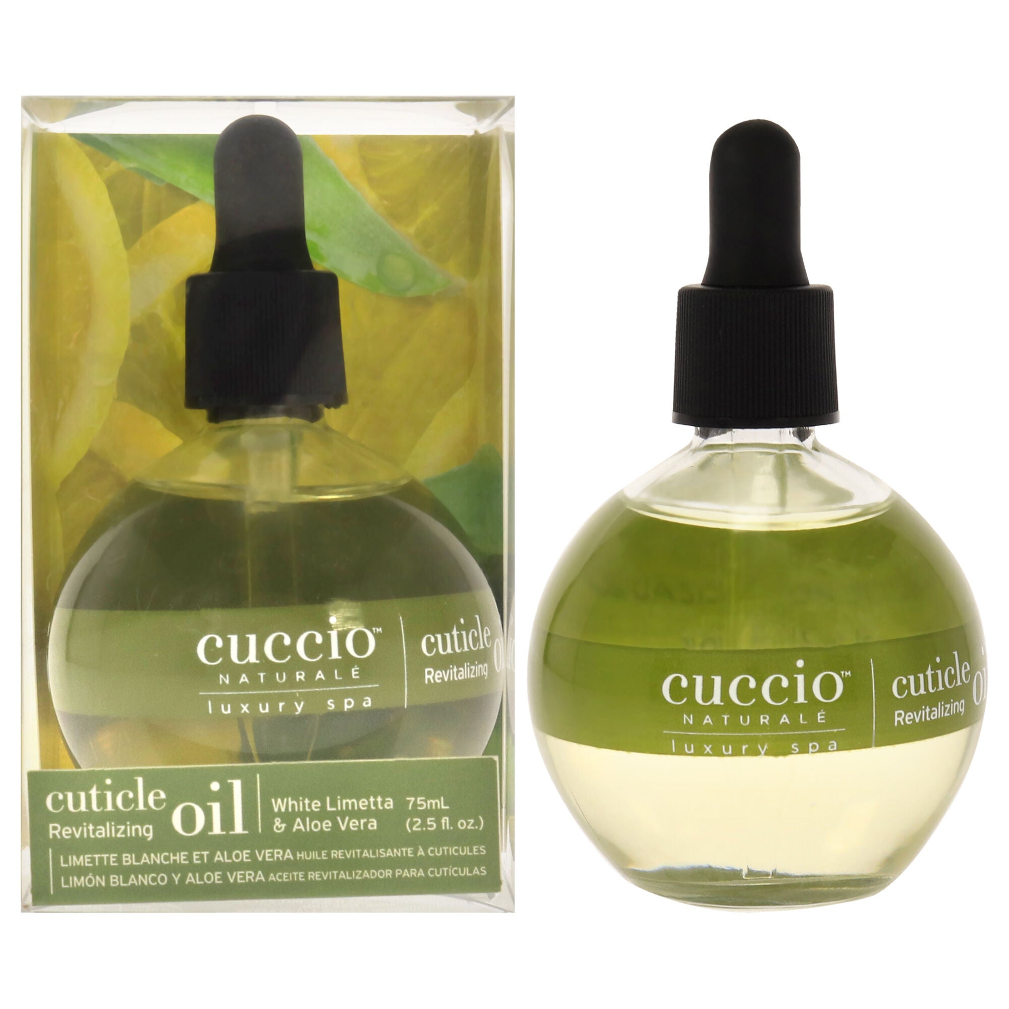 Cuticle Revitalizing Oil - White Limetta and Aloe Vera Manicure by Cuccio Naturale for Unisex - 2.5 oz Oil, See Description, hi-res image number 0