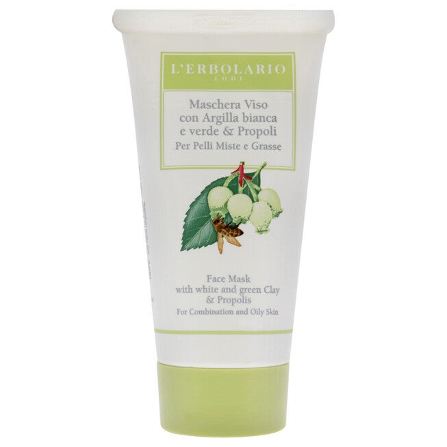 Face Mask - White and Green Clay by LErbolario for Unisex - 1.6 oz Mask, NA, alternate image number null
