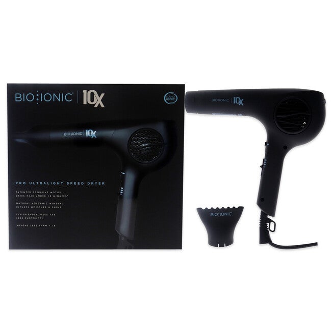 10x Pro Ultra Light Speed Dryer - Black by Bio Ionic for Women - 1 Pc Hair Dryer, NA, hi-res image number null