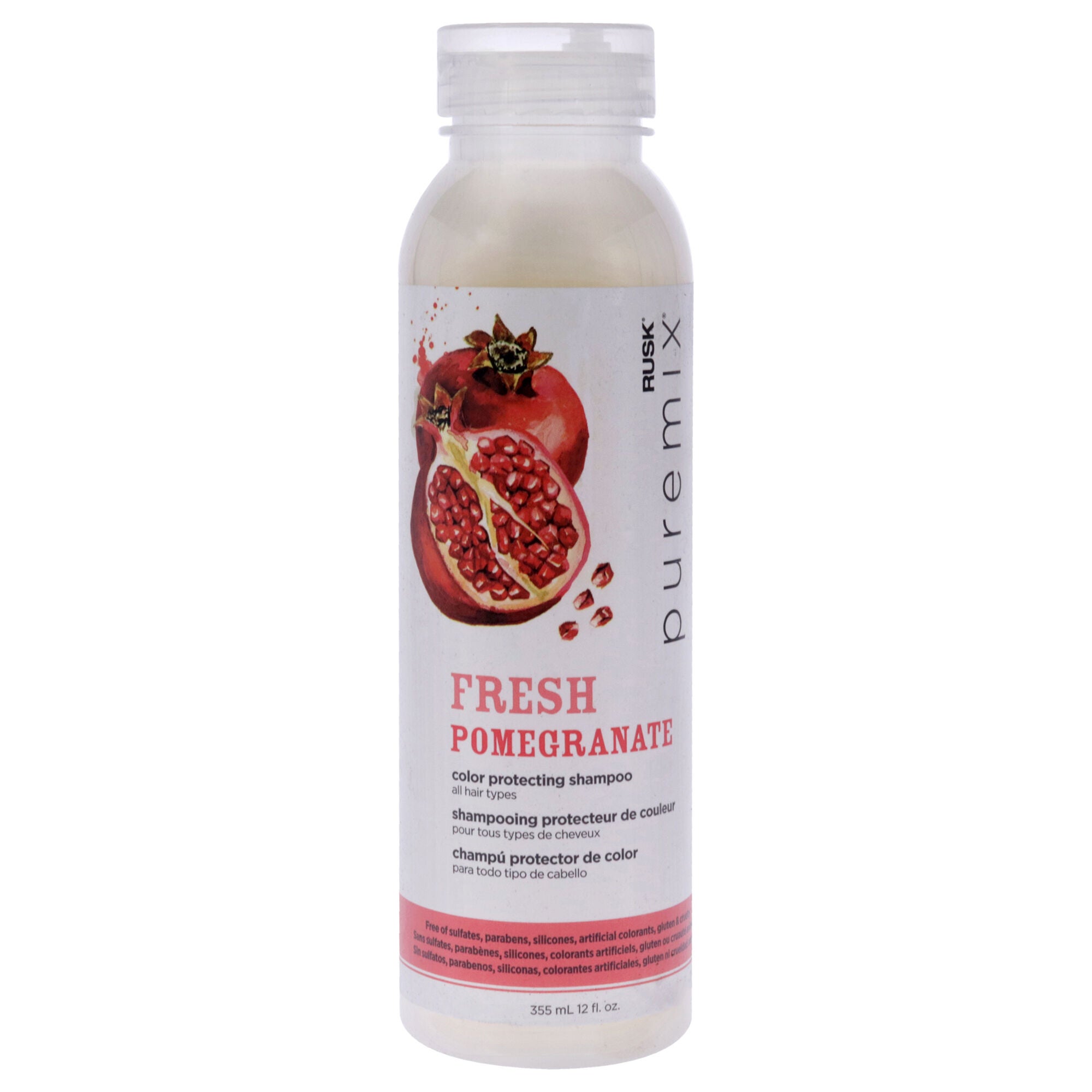 Puremix Fresh Pomegranate Color Protecting Shampoo by Rusk for Unisex - 12 oz Shampoo, See Description, hi-res image number 0