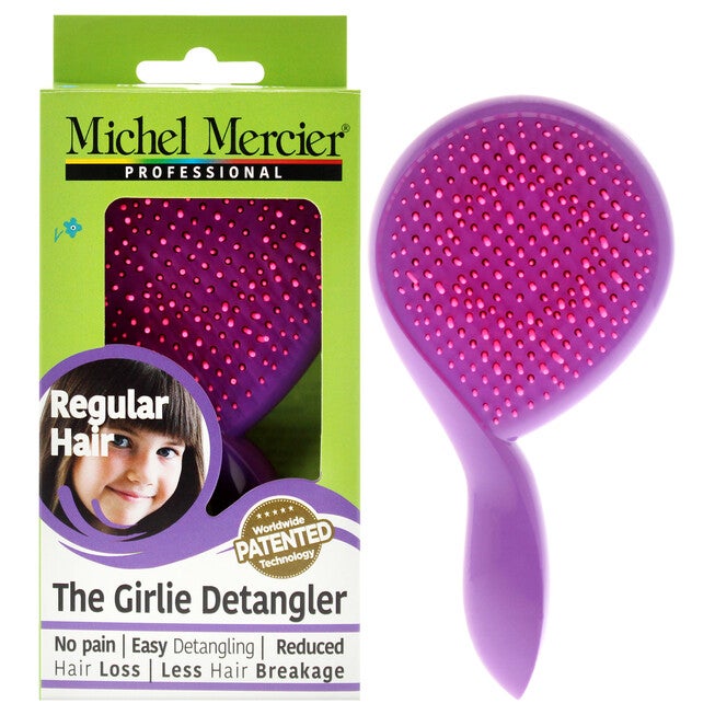 The Girlie Detangler Brush Regular Hair - Pink-Purple by Michel Mercier for Women - 1 Pc Hair Brush, See Description, hi-res image number null