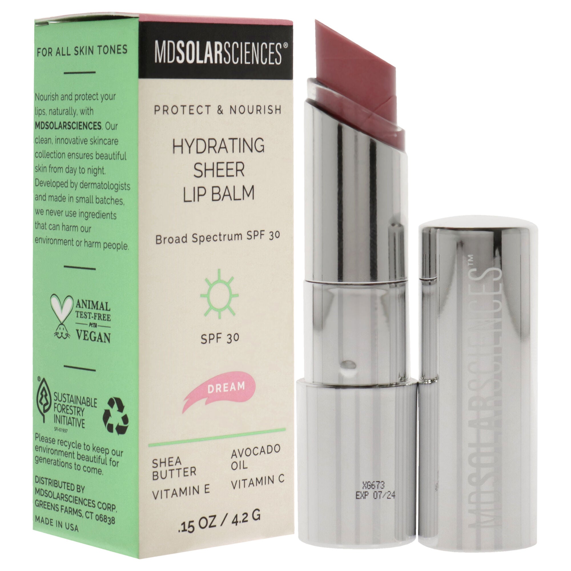 Hydrating Sheer Lip Balm SPF 30 - Dream by MDSolarSciences for Women - 0.15 oz Lip Balm, See Description, alternate image number 2