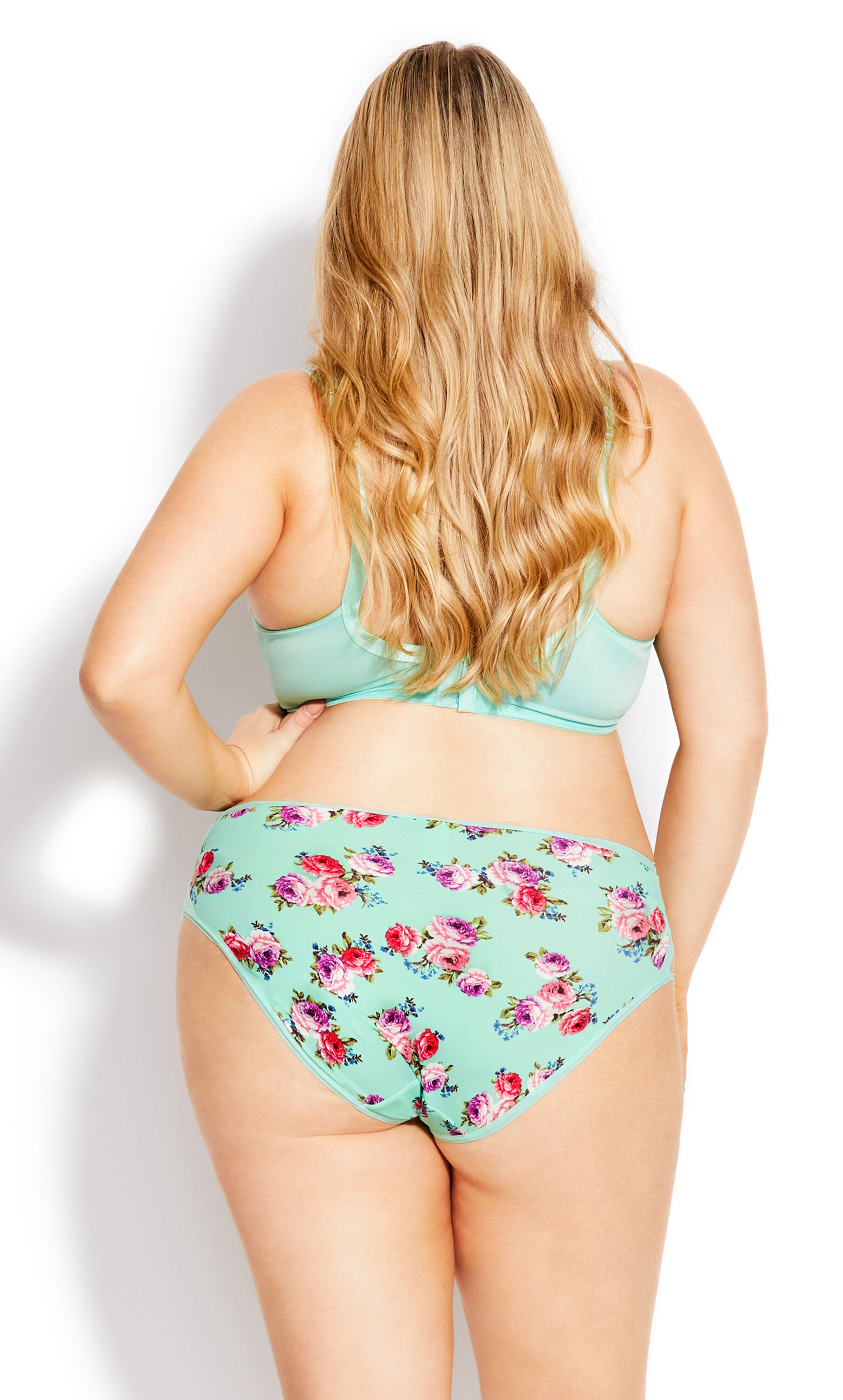 Fashion Microfiber Full Brief - mint floral, , alternate image number 1