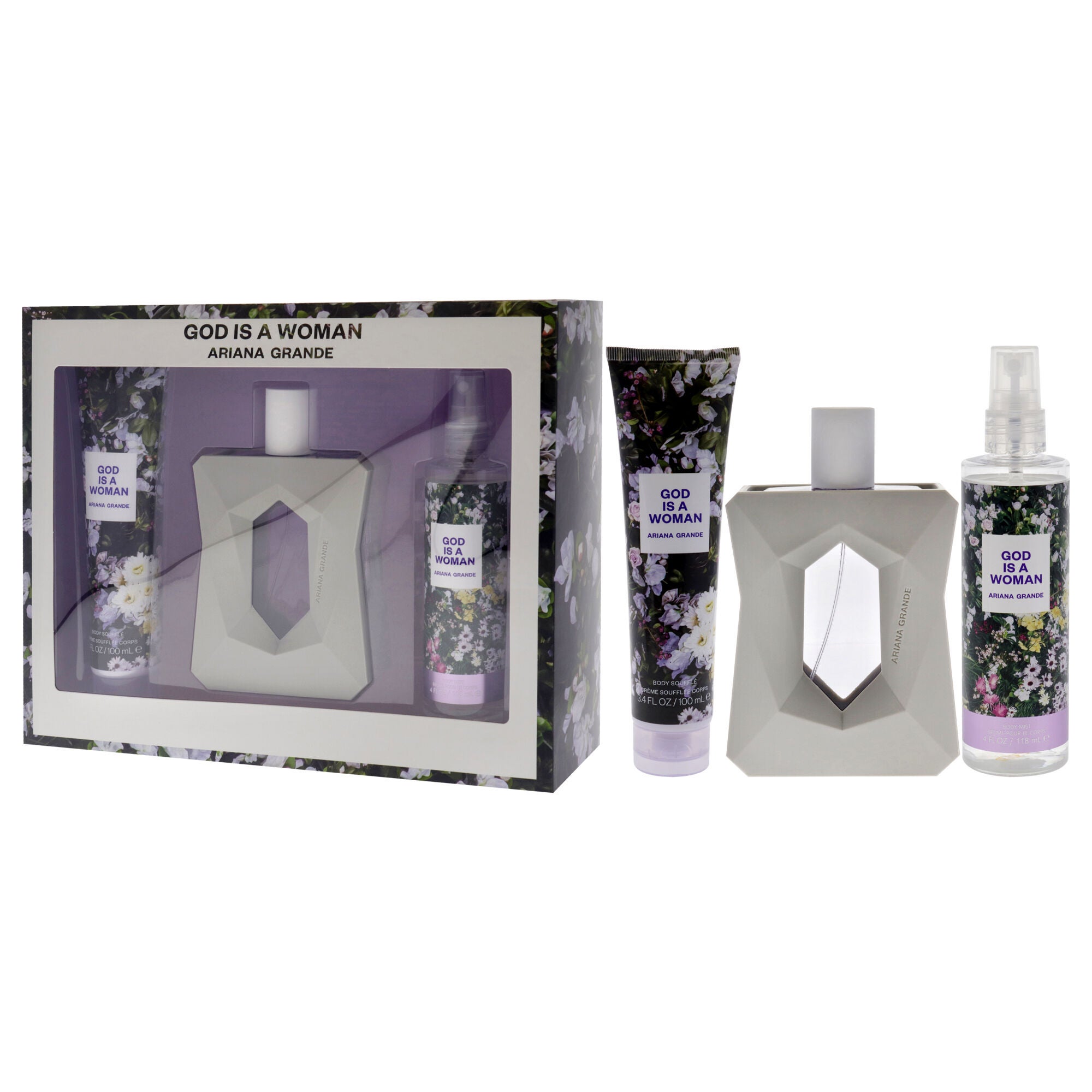 God Is A Woman by Ariana Grande for Women - 3 Pc Gift Set 3.4oz EDP Spray, 4oz Body Mist, 3.4oz Body Souffle, See Description, alternate image number 3