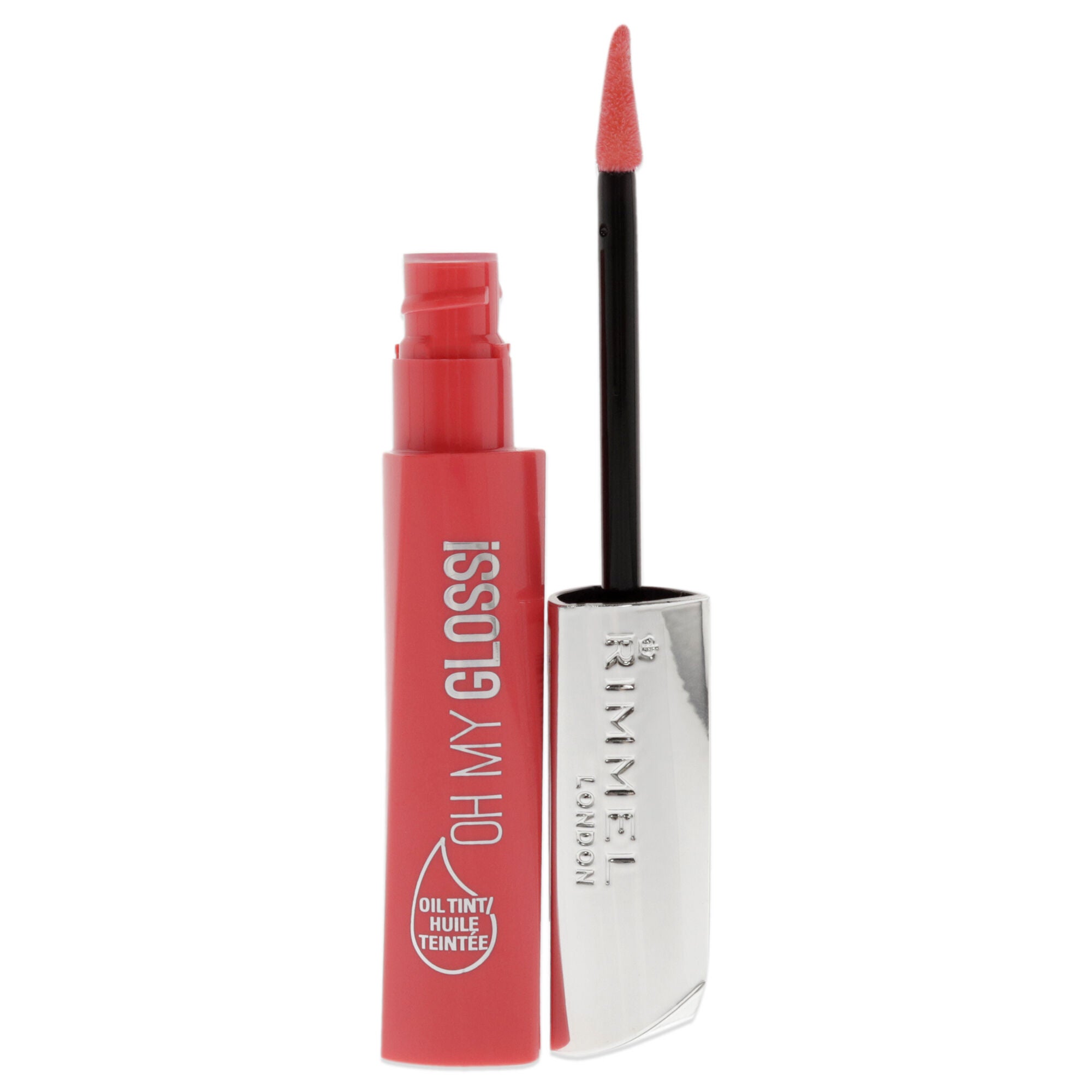 Oh My Gloss Oil Tint - 400 Contemporary Coral by Rimmel London for Women - 0.21 oz Lip Gloss, , alternate image number 3