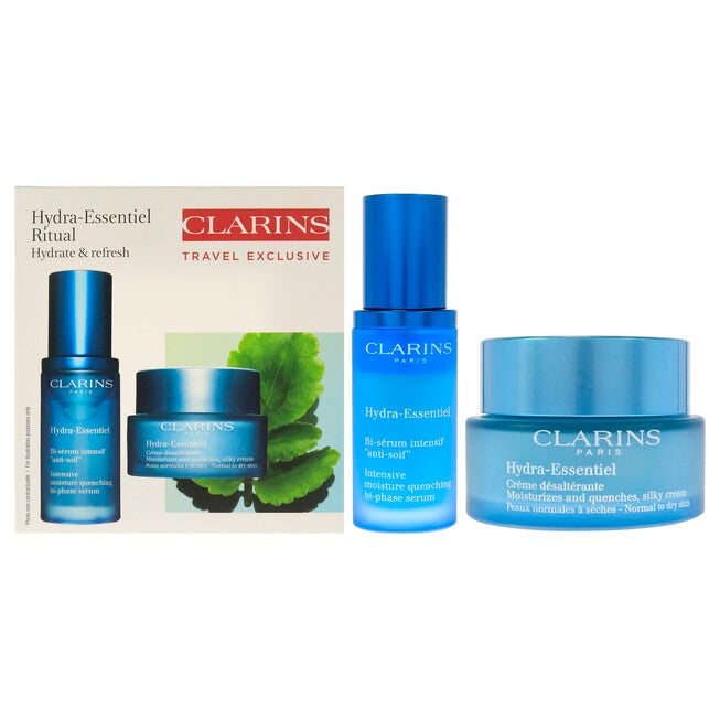 Hydra-Essentiel Experts Set by Clarins for Women - 2 Pc Set 1.7oz Moisturizing and Quench Light Cream, 1oz HydraQuench Intensive Serum, NA, hi-res image number null