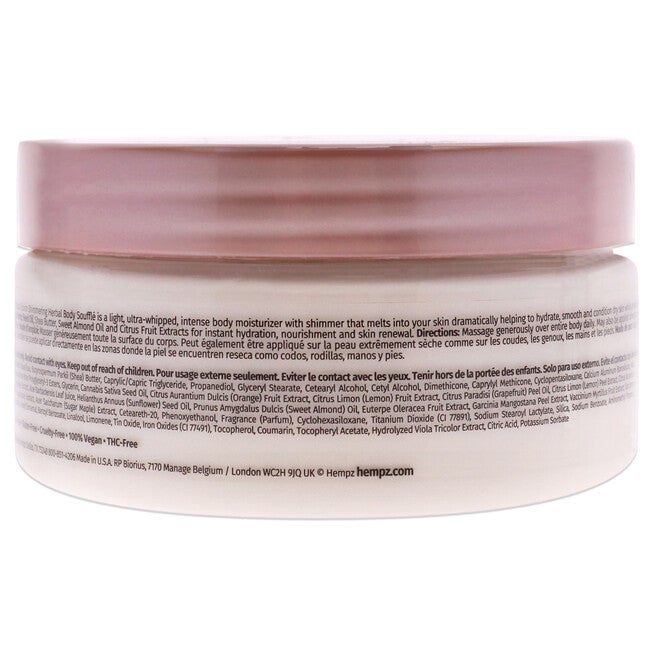 Coconut Fusion Shimmering Herbal Body Souffle by Hempz for Unisex - 8 oz Body Souffle, See Description, alternate image number 2
