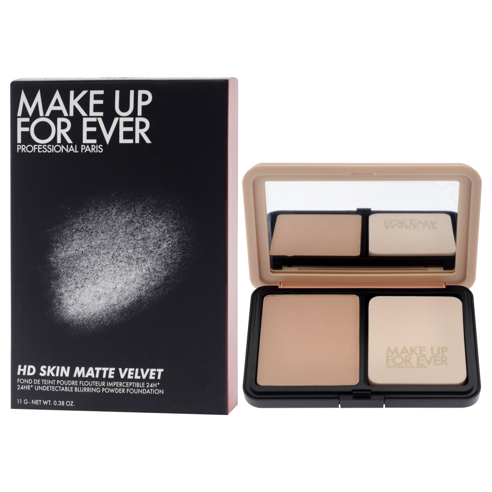 HD Skin Matte Velvet Powder Foundation - 1R02 Cool Alabaster by Make Up For Ever for Women - 0.38 oz Foundation, Beige, alternate image number 4