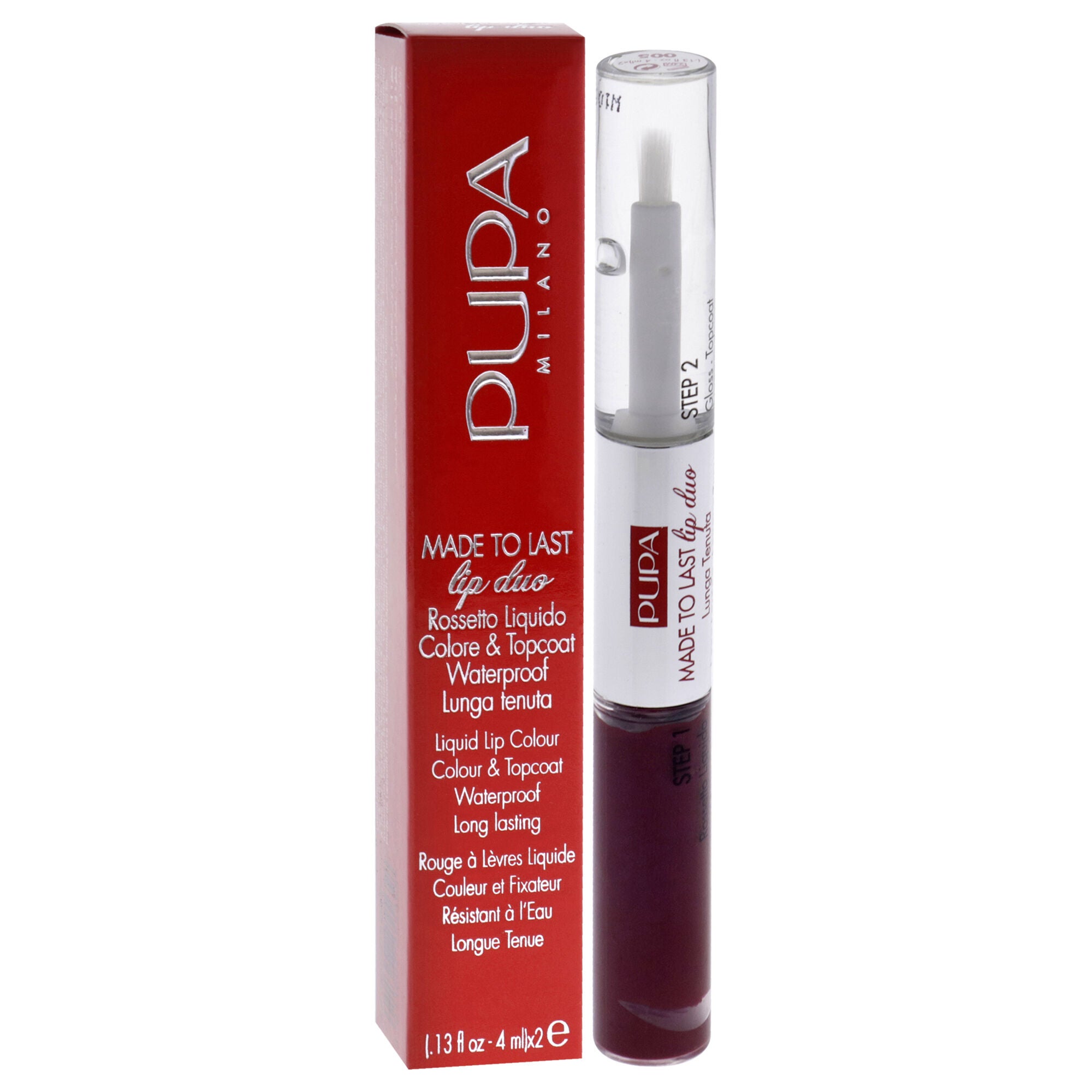 Made To Last Lip Duo - 005 Deep Ruby by Pupa Milano for Women - 0.13 oz Lipstick, See Description, alternate image number 1