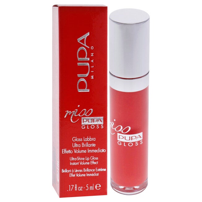Miss Pupa Gloss Ultra-Shine Lip Gloss - 203 Coral Emotion by Pupa Milano for Women - 0.17 oz Lip Gloss, NA, alternate image number null