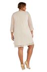 Lace Shift and Sheer Jacket Set with Pearl Embellishments, , alternate image number null
