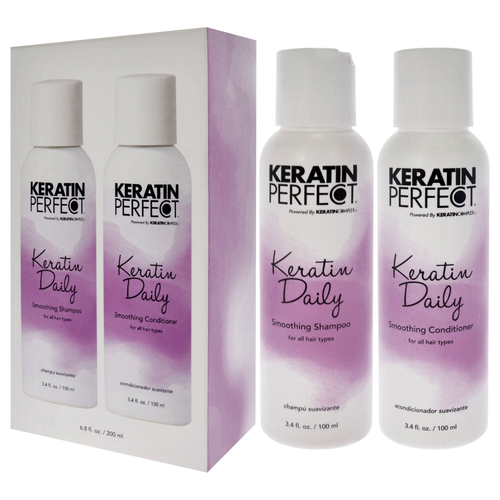 Keratin Daily Duo by Keratin Perfect for Unisex - 2 Pc 3.4oz Shampoo, 3.4oz Conditioner, , alternate image number 7