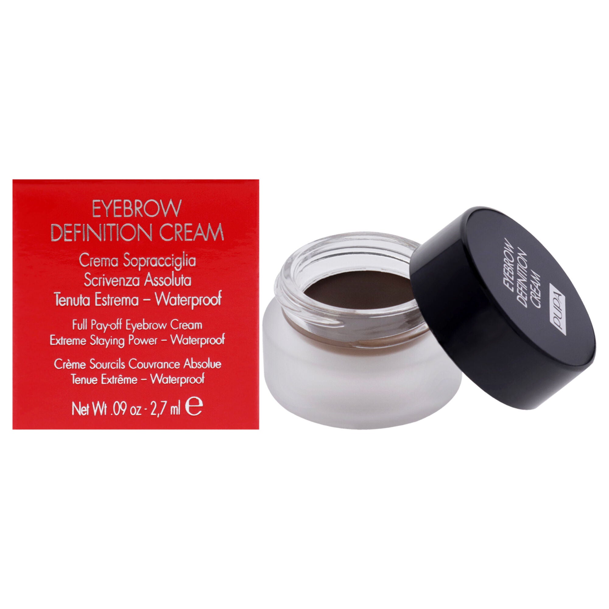 Eyebrow Definition Cream - 004 Dark Chocolate by Pupa Milano for Women - 0.09 oz Eyebrow, See Description, hi-res image number 0