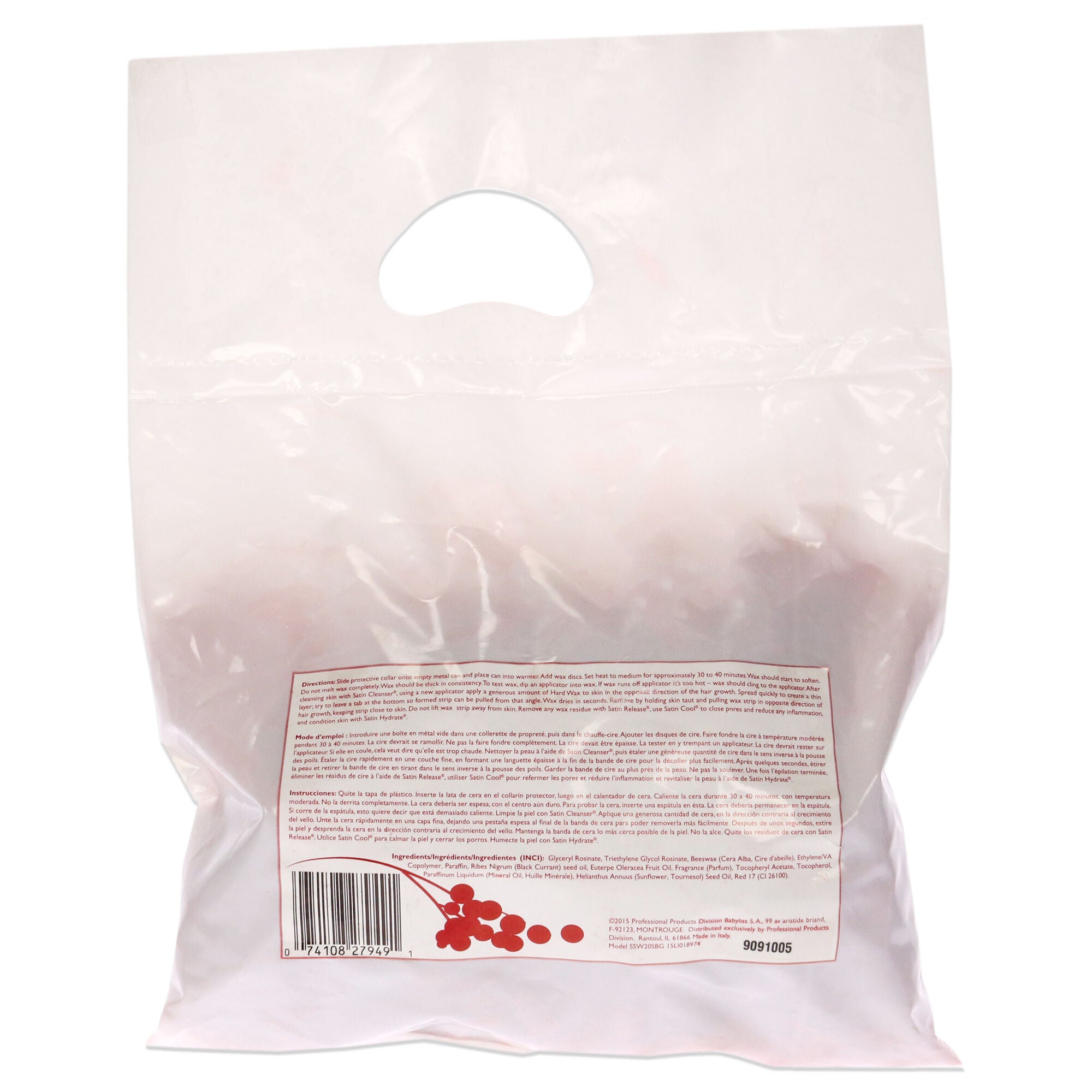 Scarlet Berry Hard Wax with Acai Discs by Satin Smooth for Women - 50 Pc Discs, See Description, alternate image number 2