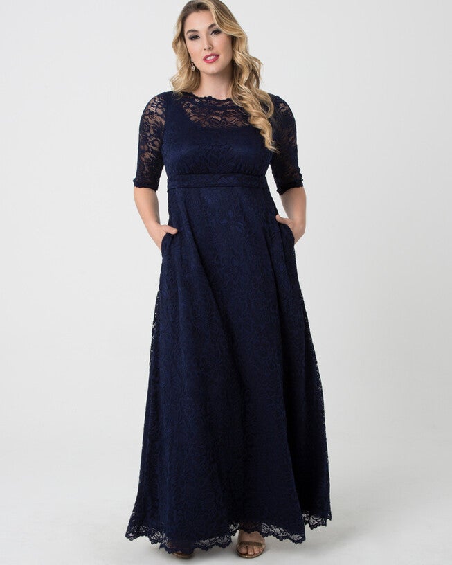 Leona Lace Gown, Nocturnal Navy, hi-res image number 0