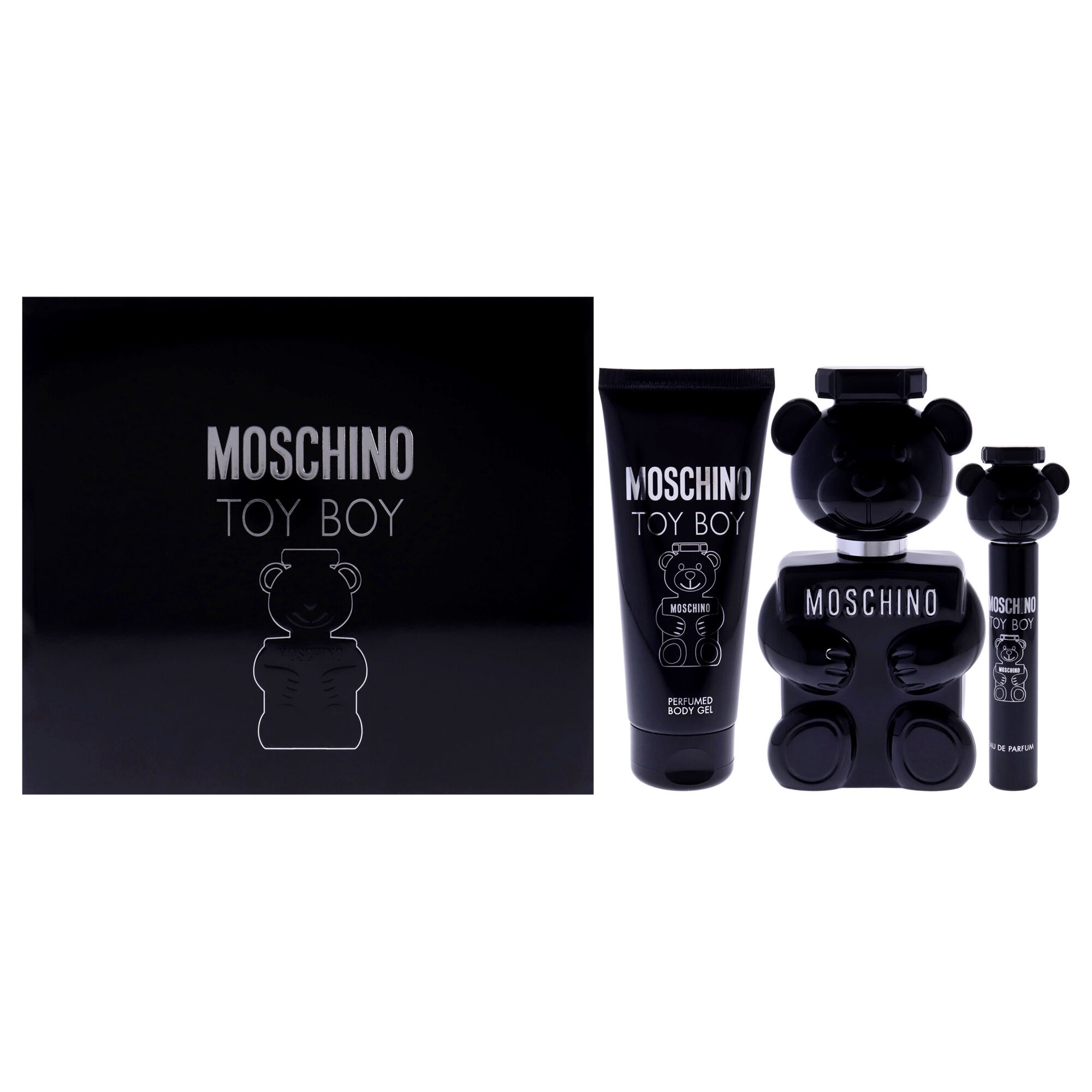 Moschino Toy Boy by Moschino for Men - 3 Pc Gift Set 3.4oz EDP Spray, 0.34oz EDP Spray, 3.4oz Body Gel, See Description, hi-res image number 0