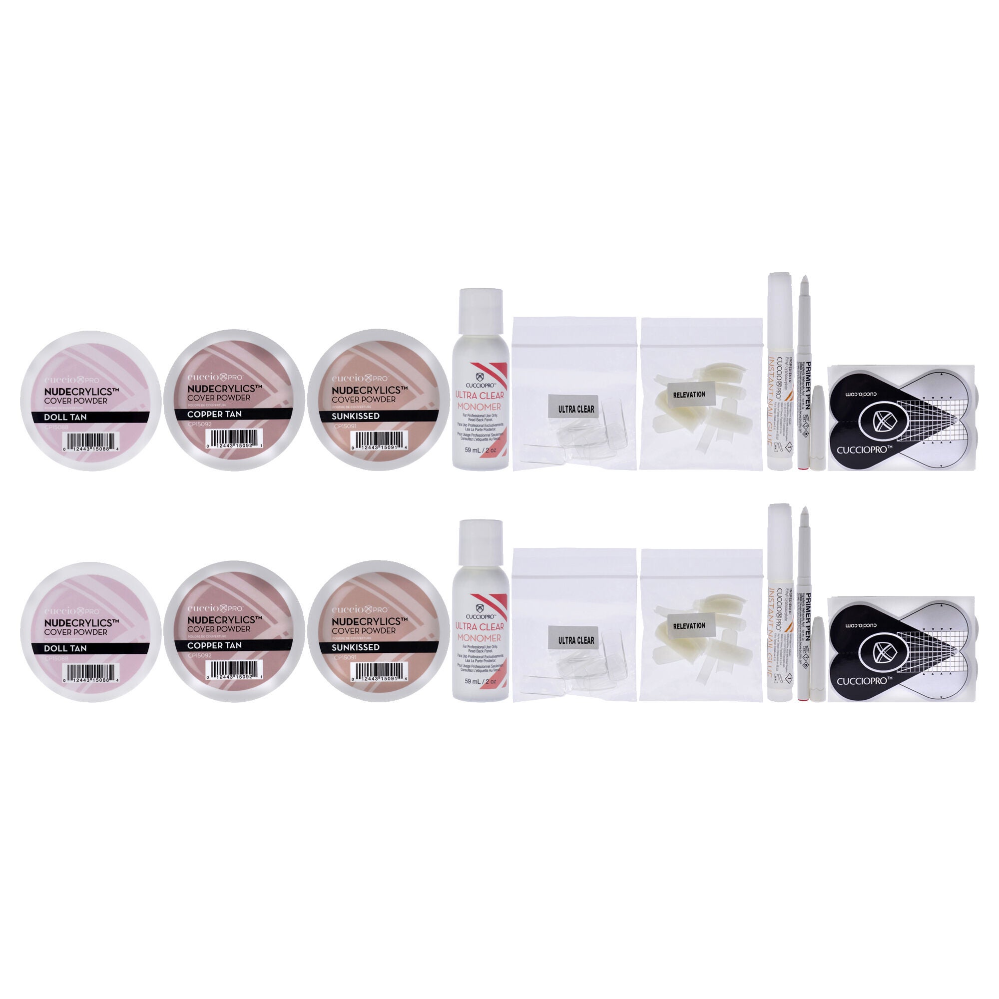 Nudecrylics Cover Powder Kit - Pack of 2 by Cuccio Pro for Women, See Description, alternate image number 2